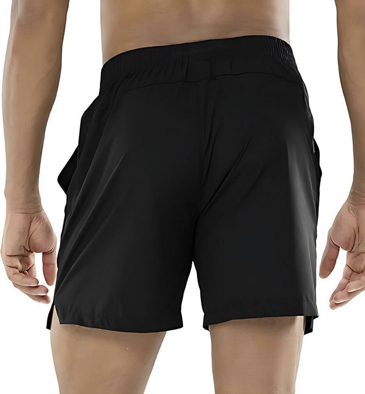 Image of HMI Printed Men Black Sports Shorts