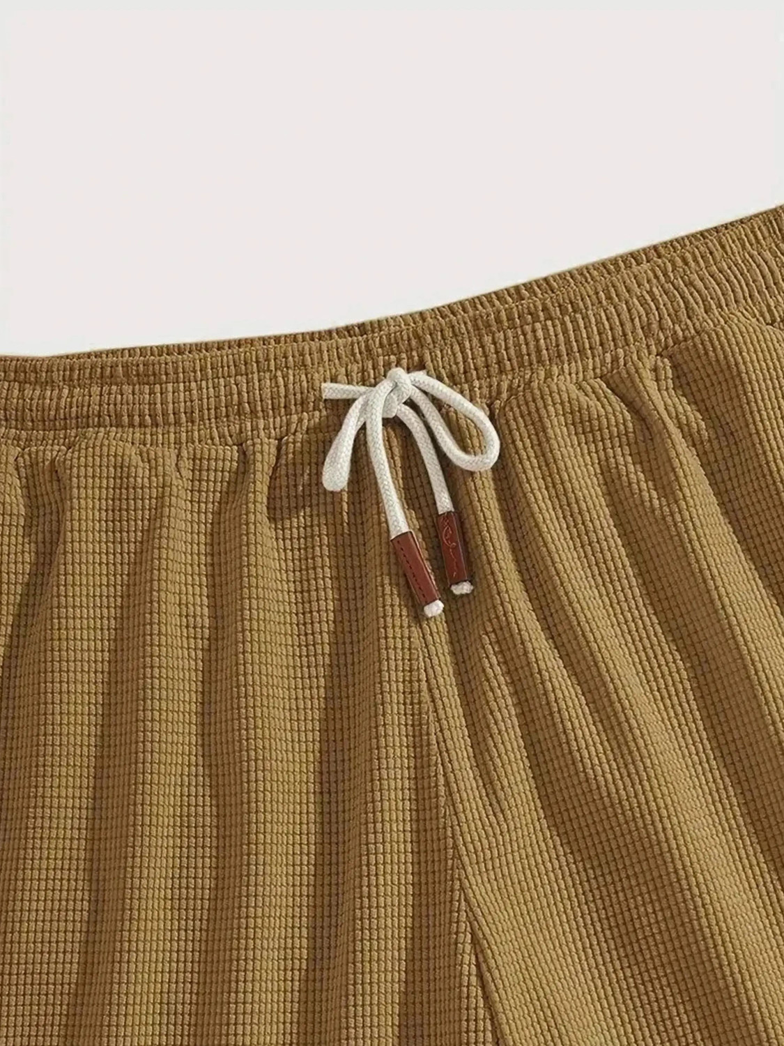 Image of WeReKo Self Design Men Khaki Regular Shorts