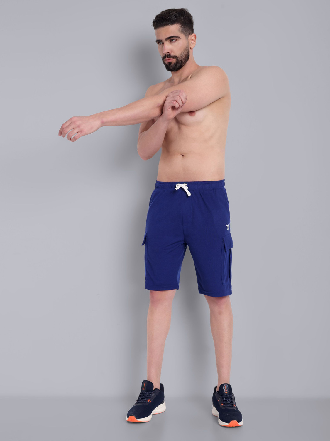 Image of Go Devil Solid Men Blue Boxer Shorts
