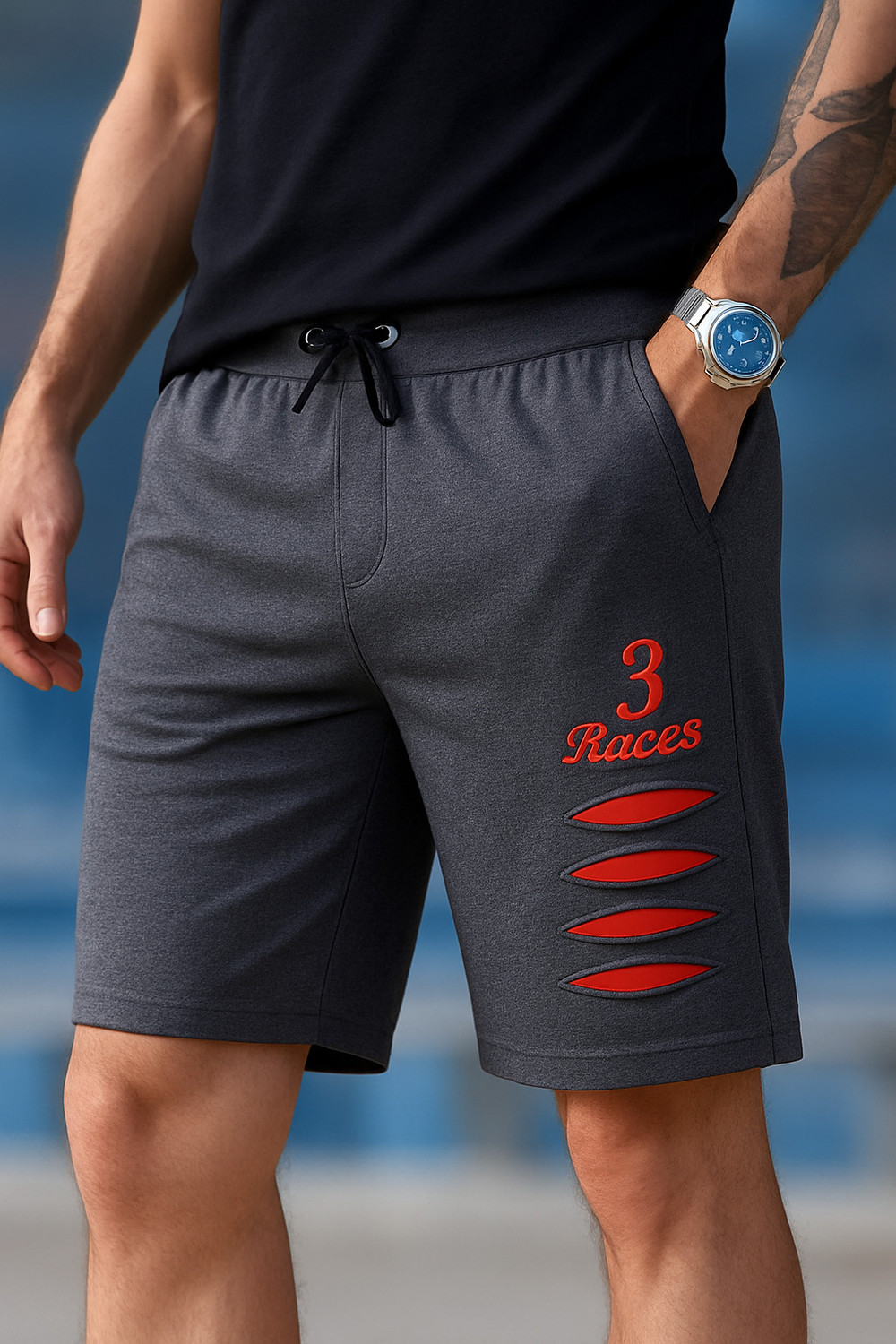 Image of CUTE TREND Self Design Men Multicolor Basic Shorts