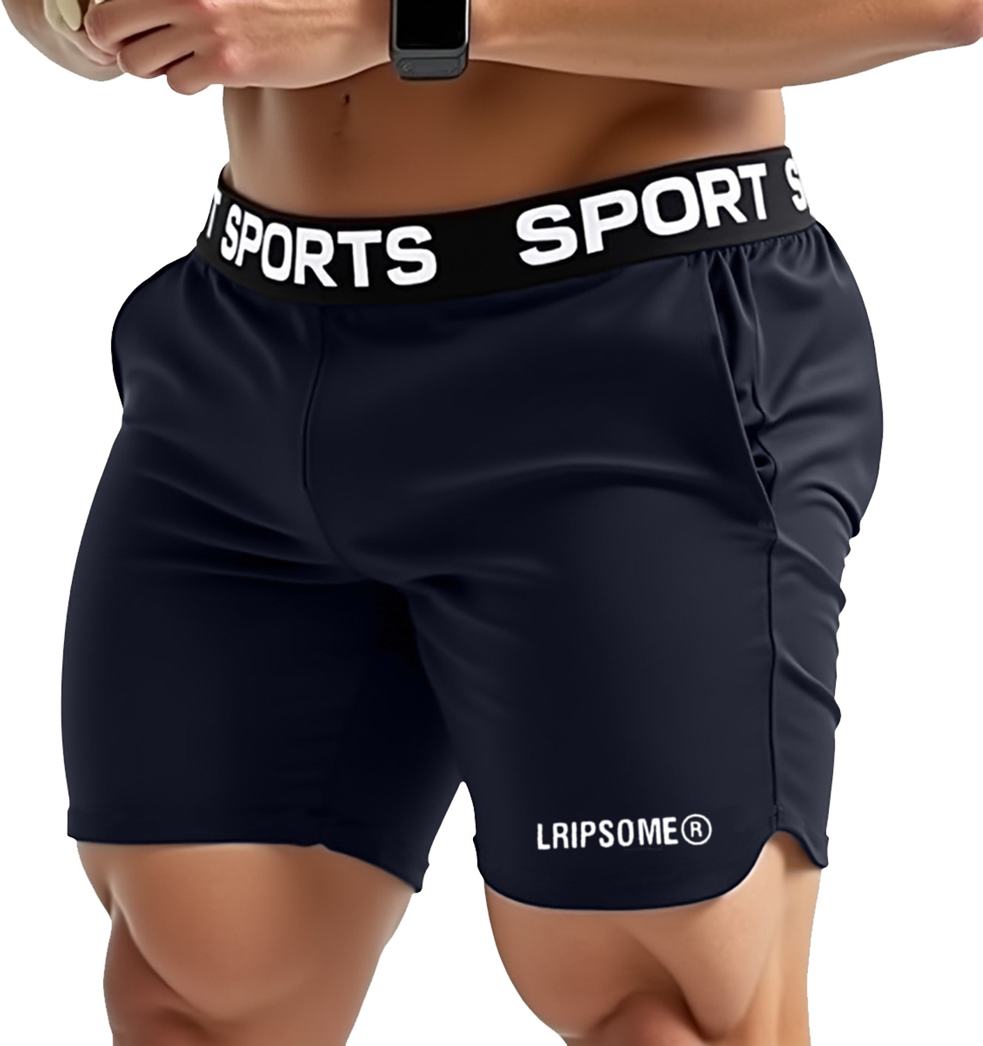Image of Lripsome Solid Men Dark Blue Boxer Shorts