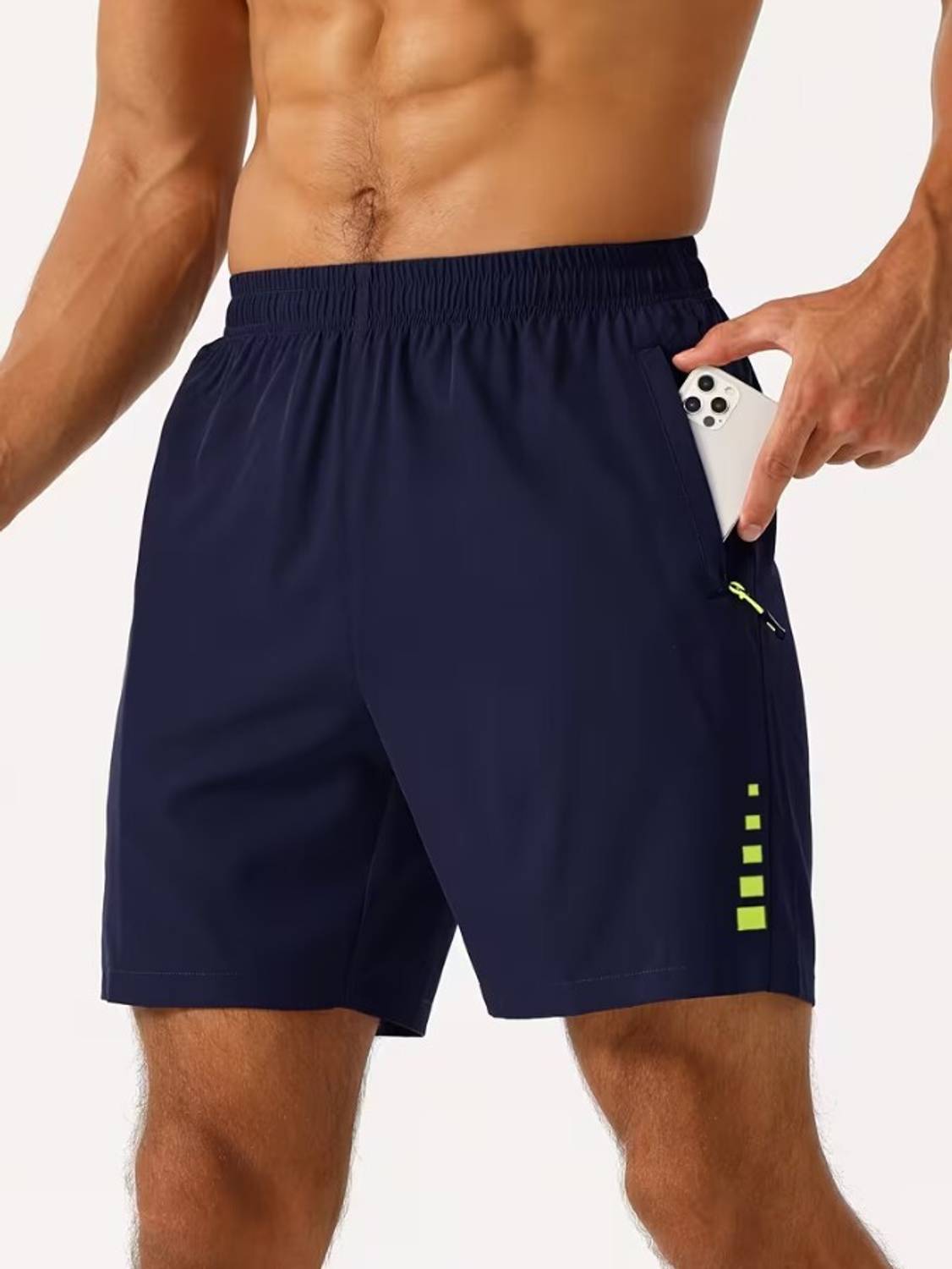 beatlain Solid Men Dark Blue Gym Shorts