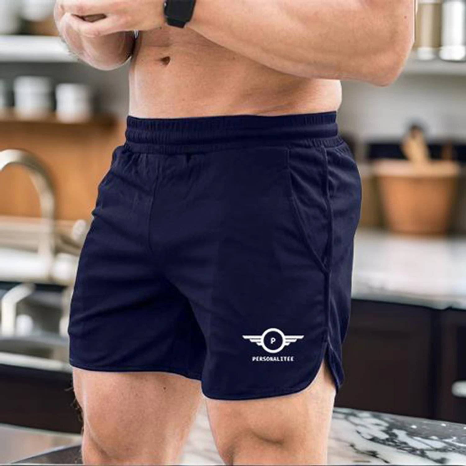 Bulbul Creations Solid Men Blue Regular Shorts
