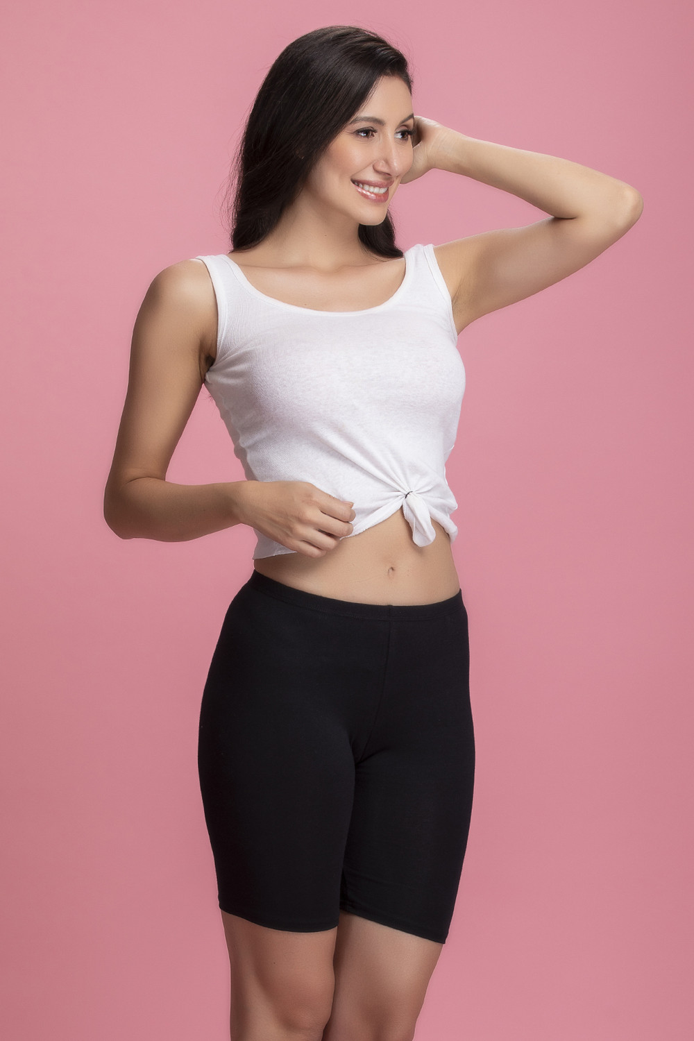 Image of Clovia Solid Women Black Cycling Shorts