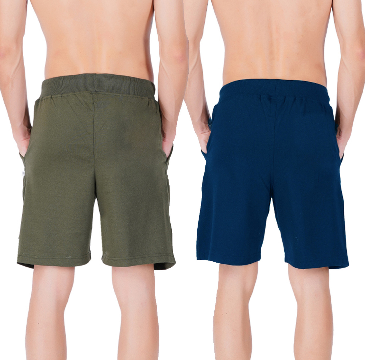 Image of Southcity Graphic Print Men Green, Blue Regular Shorts