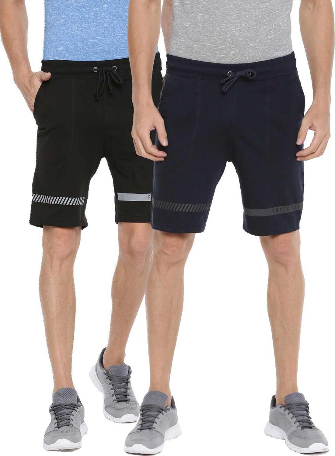 Image of Force NXT Solid Men Dark Blue, Black Casual Shorts