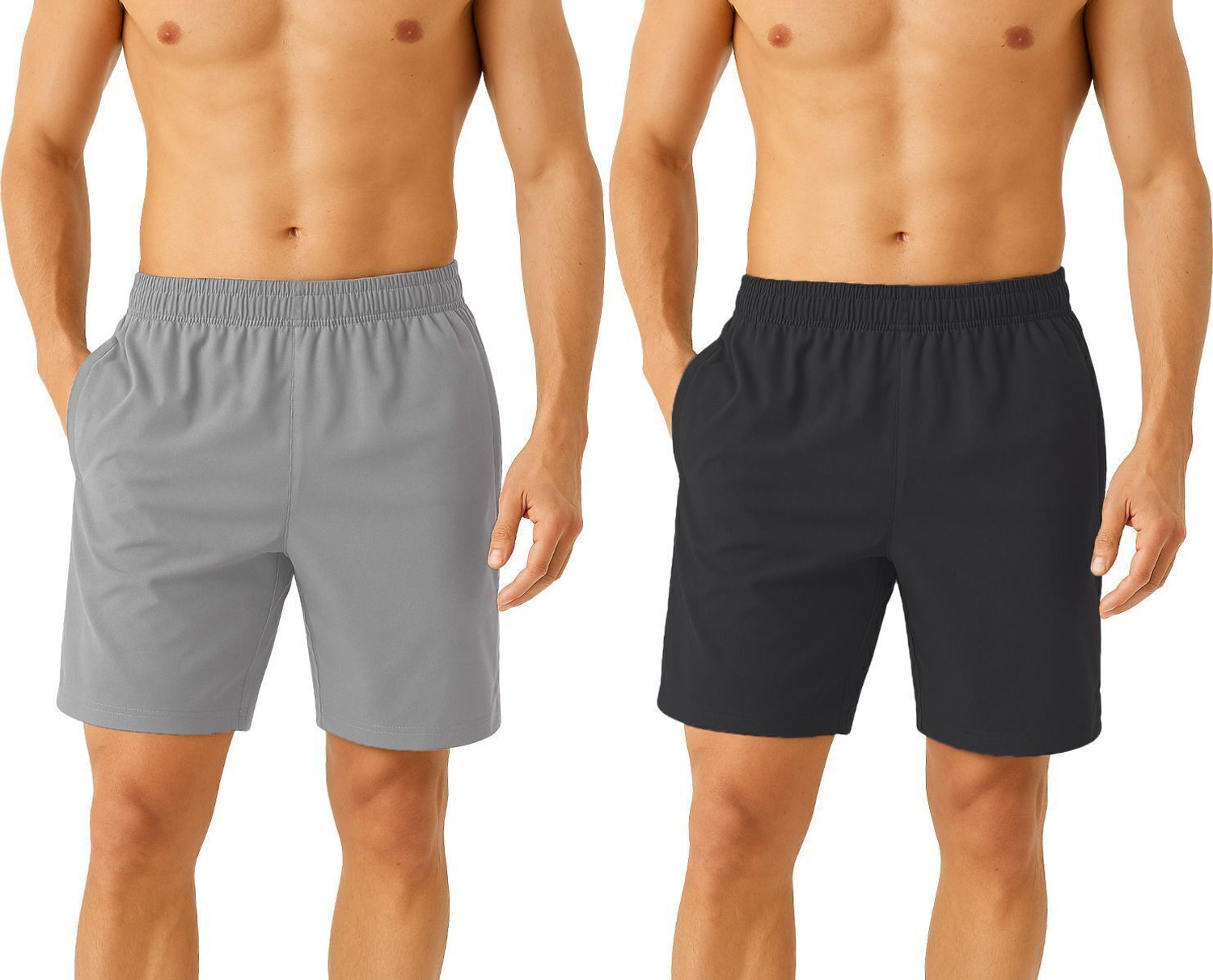 Image of never lose Solid Men Black, Grey Gym Shorts, Bermuda Shorts, Boxer Shorts, Cycling Shorts, Gym Shorts, Sports Shorts