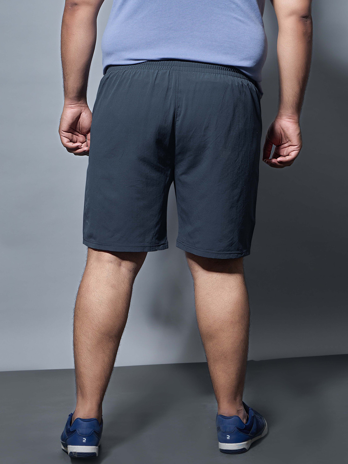 Image of TECHNOSPORT Solid Men Grey Sports Shorts