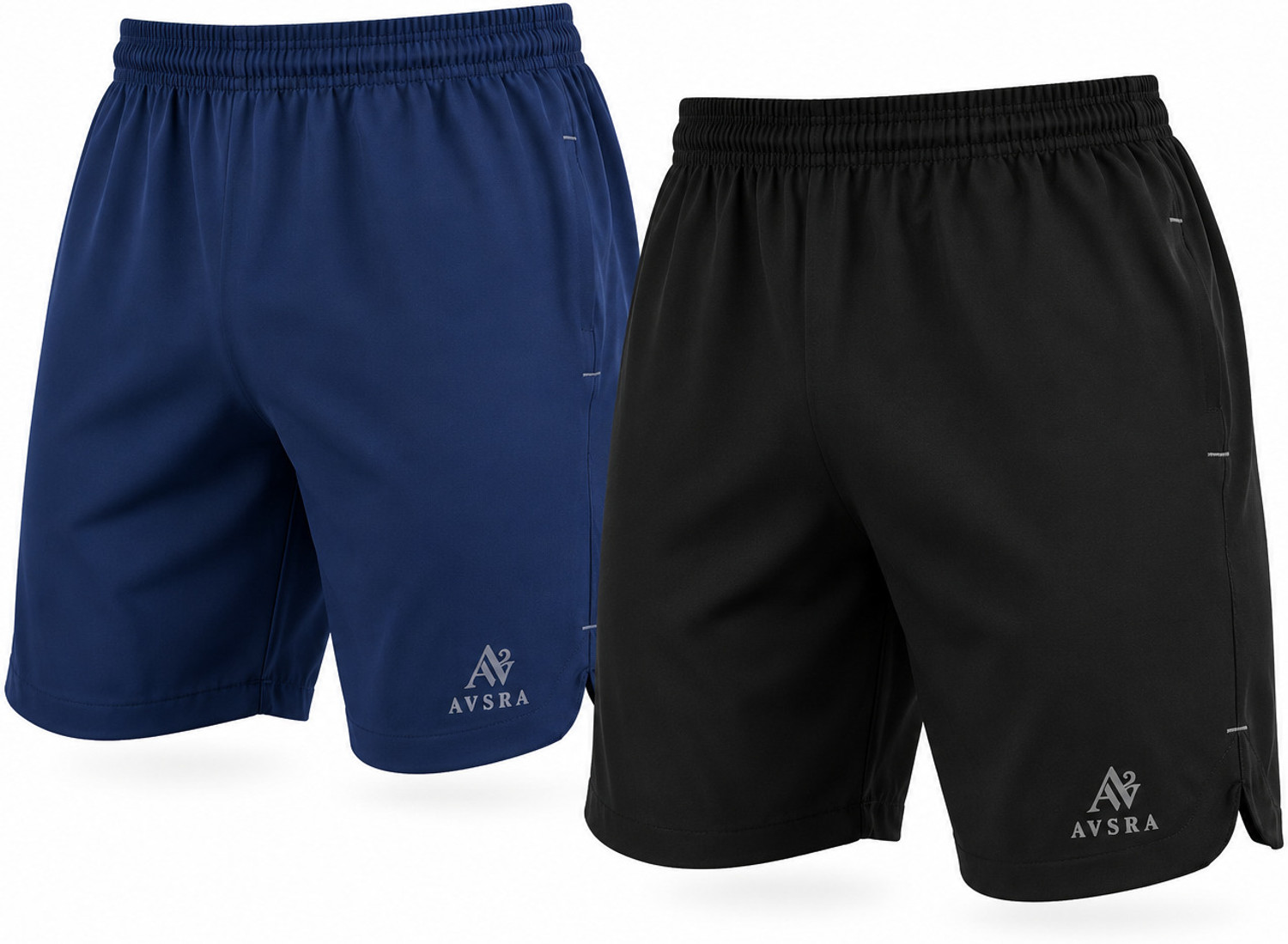 Image of AVSRA Solid Men Black, Blue Regular Shorts