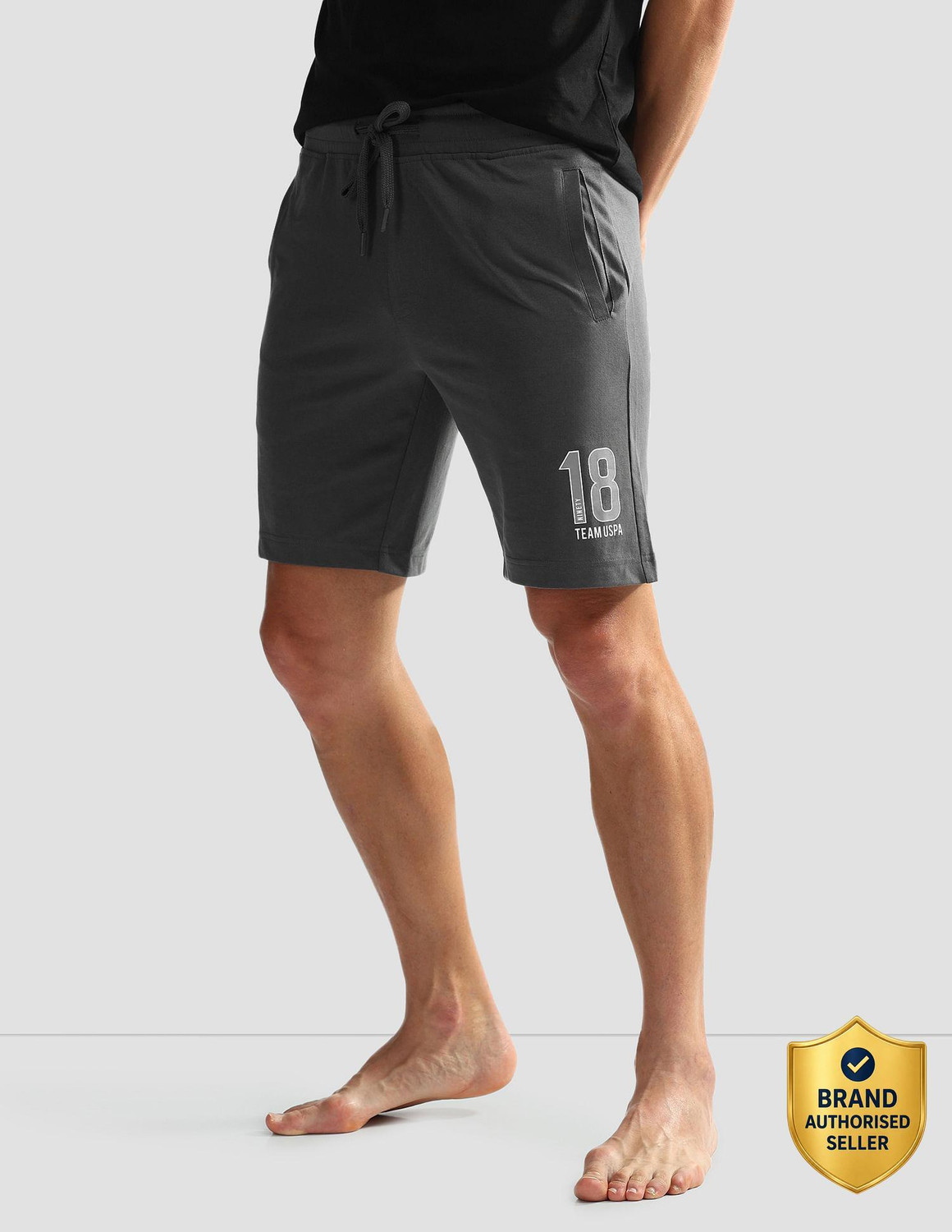 U.S. POLO ASSN. Solid Men Grey Casual Shorts