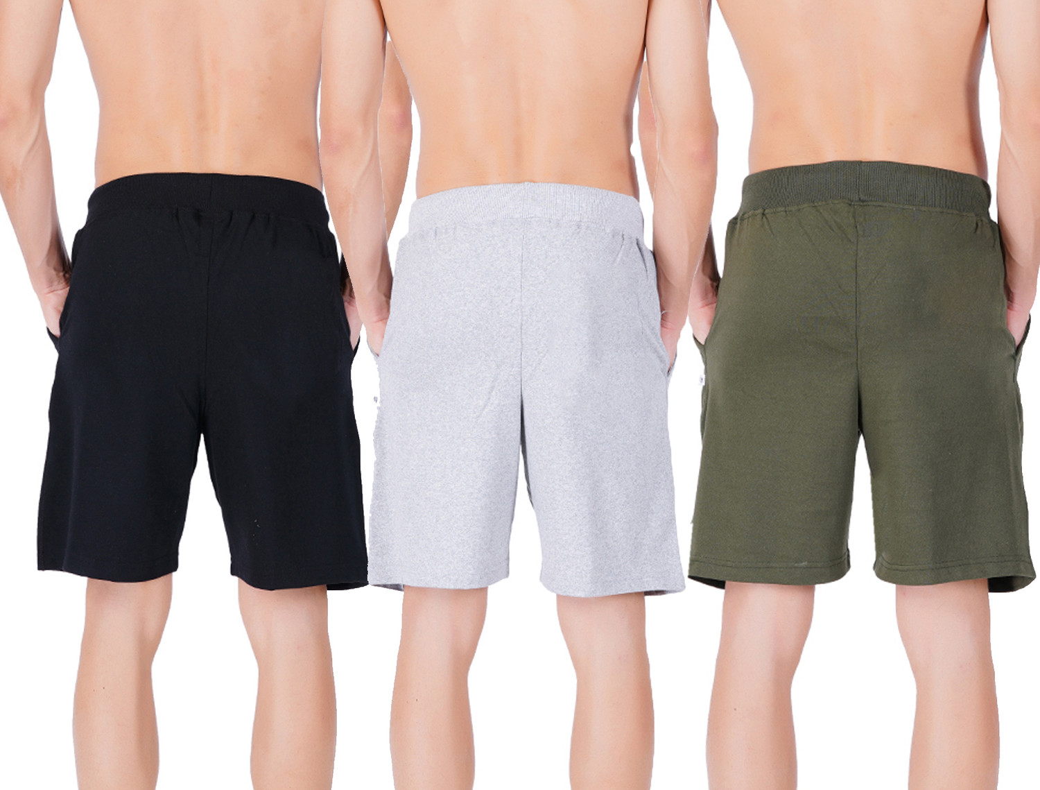 Image of Southcity Graphic Print Men Black, Grey, Green Regular Shorts