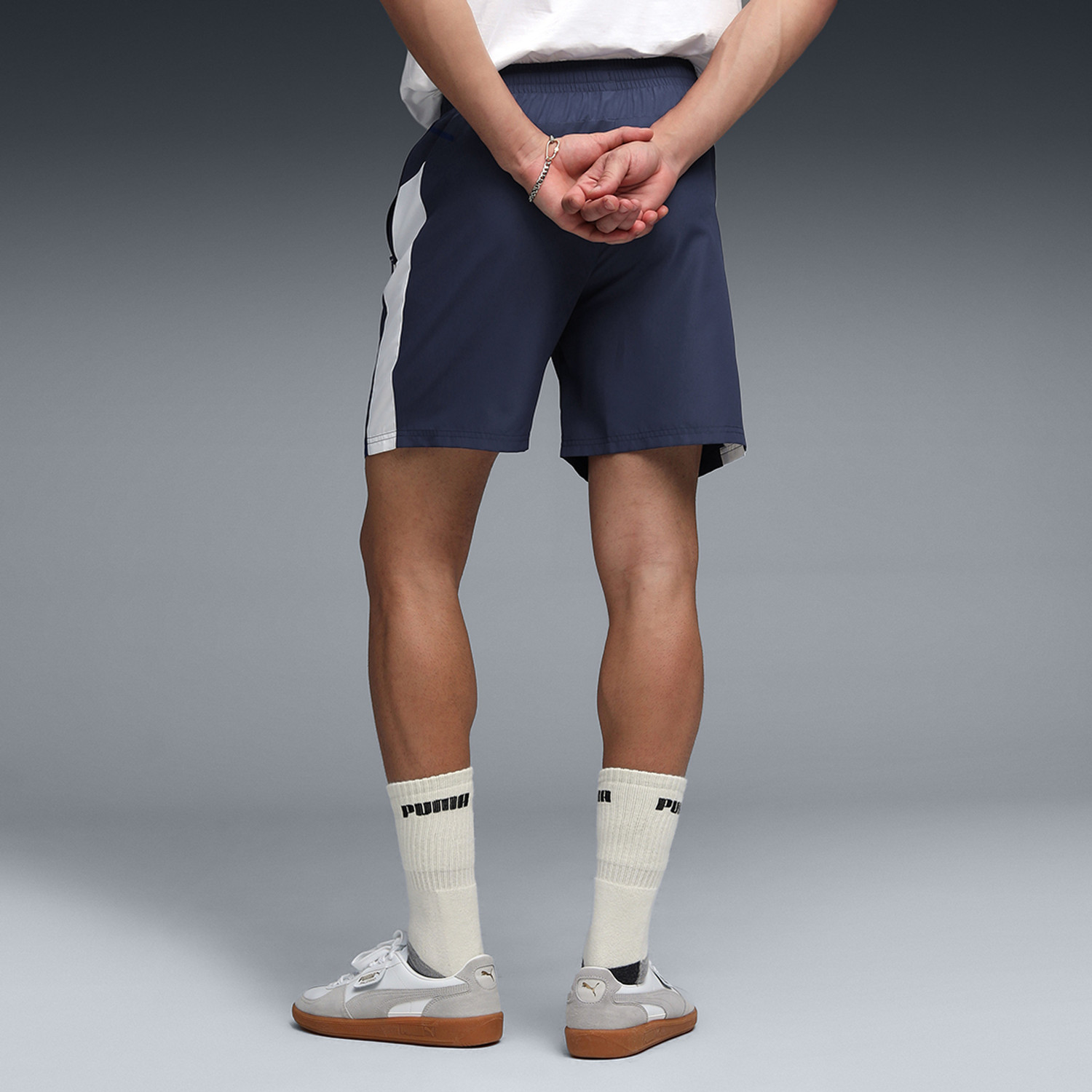 Image of PUMA Solid Men Blue Casual Shorts