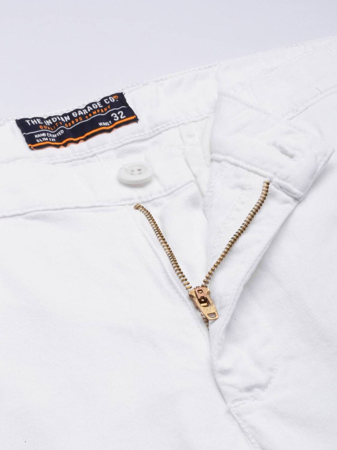 The Indian Garage Co. Men White Chino Shorts - Image 4