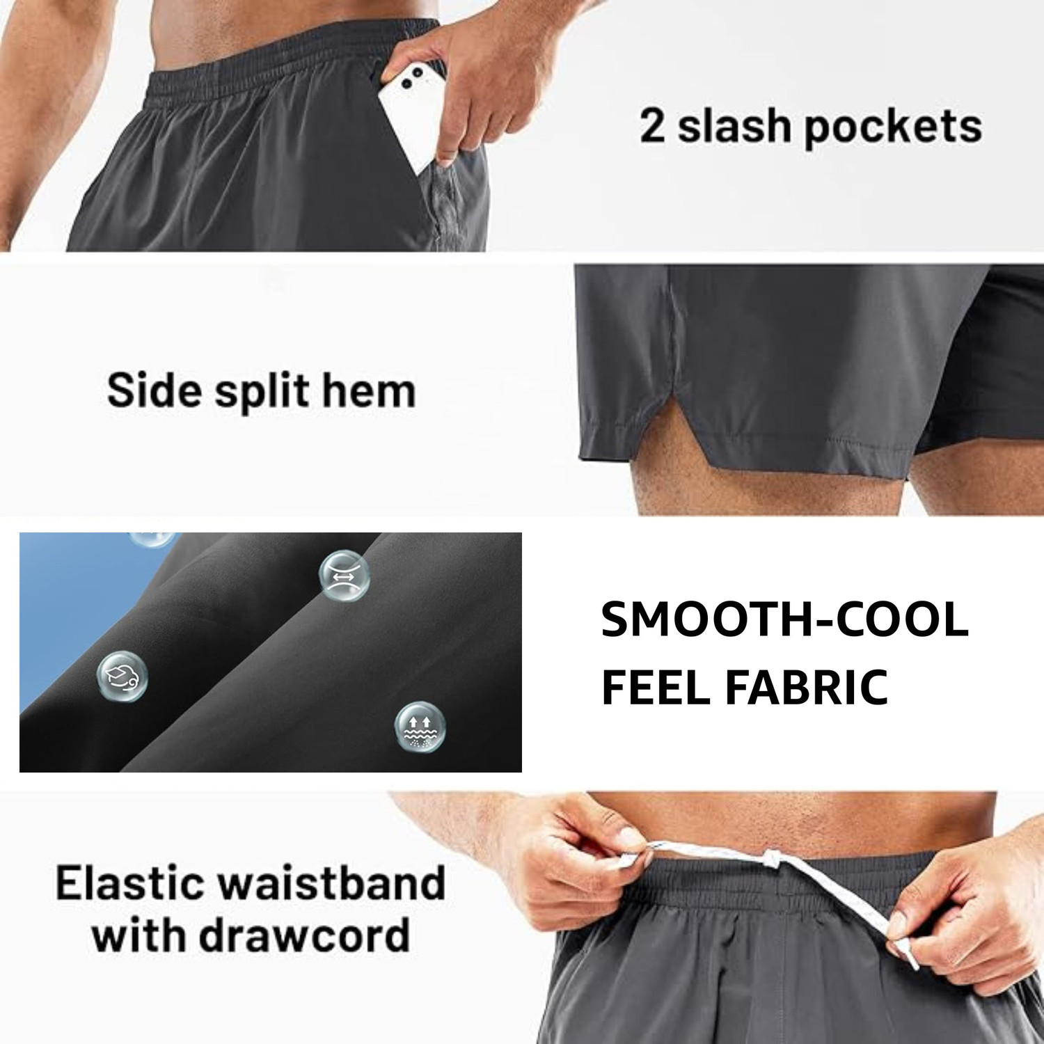 Image of jaxcion Printed Men Black, Grey Gym Shorts