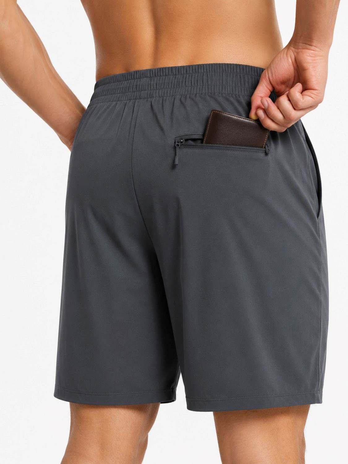 Image of Bellwit Solid Men Dark Grey Casual Shorts