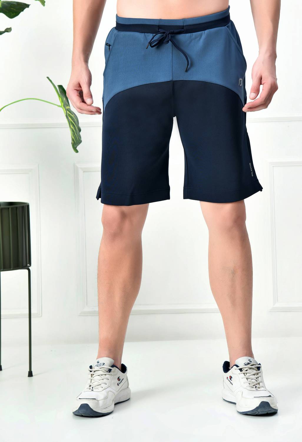 BILDOS Solid Men Blue Regular Shorts
