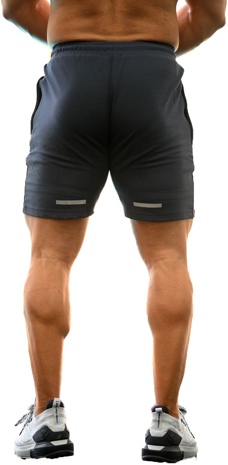 Image of FuaarK Solid Men Grey Gym Shorts
