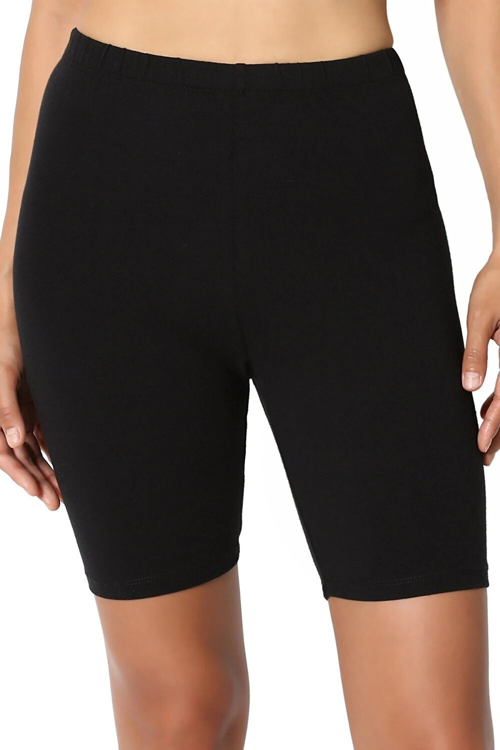 Image of Omikka Solid Women Black Cycling Shorts