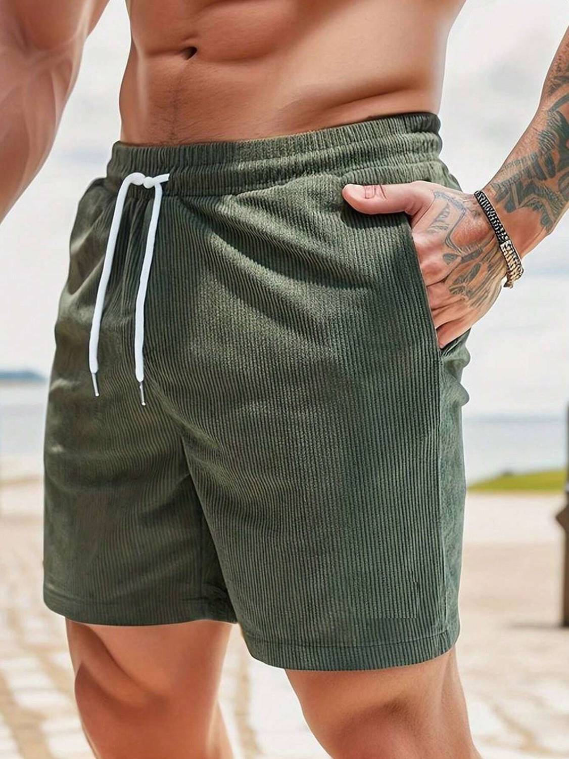 BELPATRA Self Design Men Green Casual Shorts