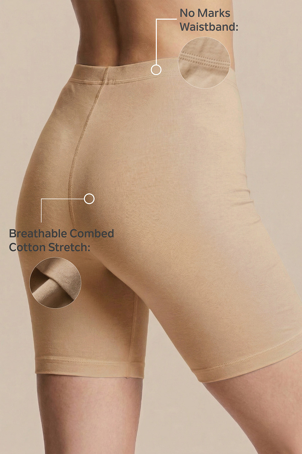 Image of VAN HEUSEN Solid Women Beige Regular Shorts