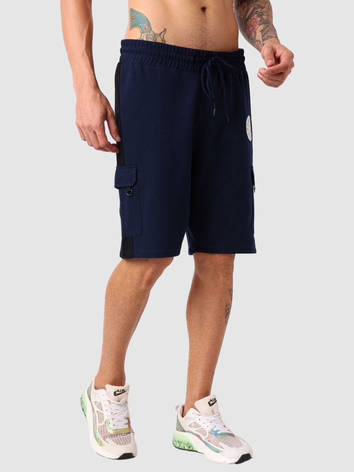 Image of The Indian Garage Co. Printed Men Blue Casual Shorts