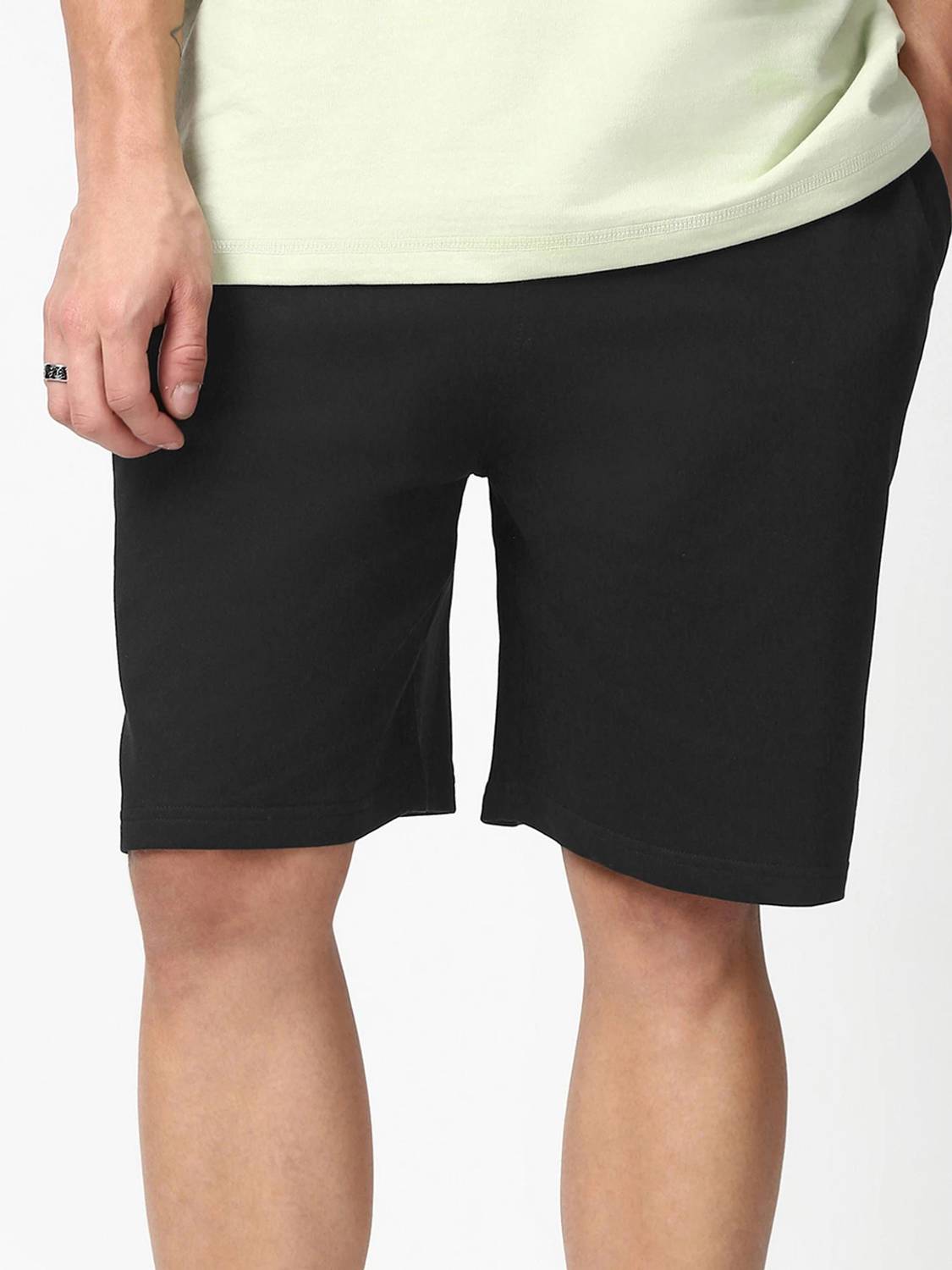 BEWAKOOF Solid Men Black Casual Shorts