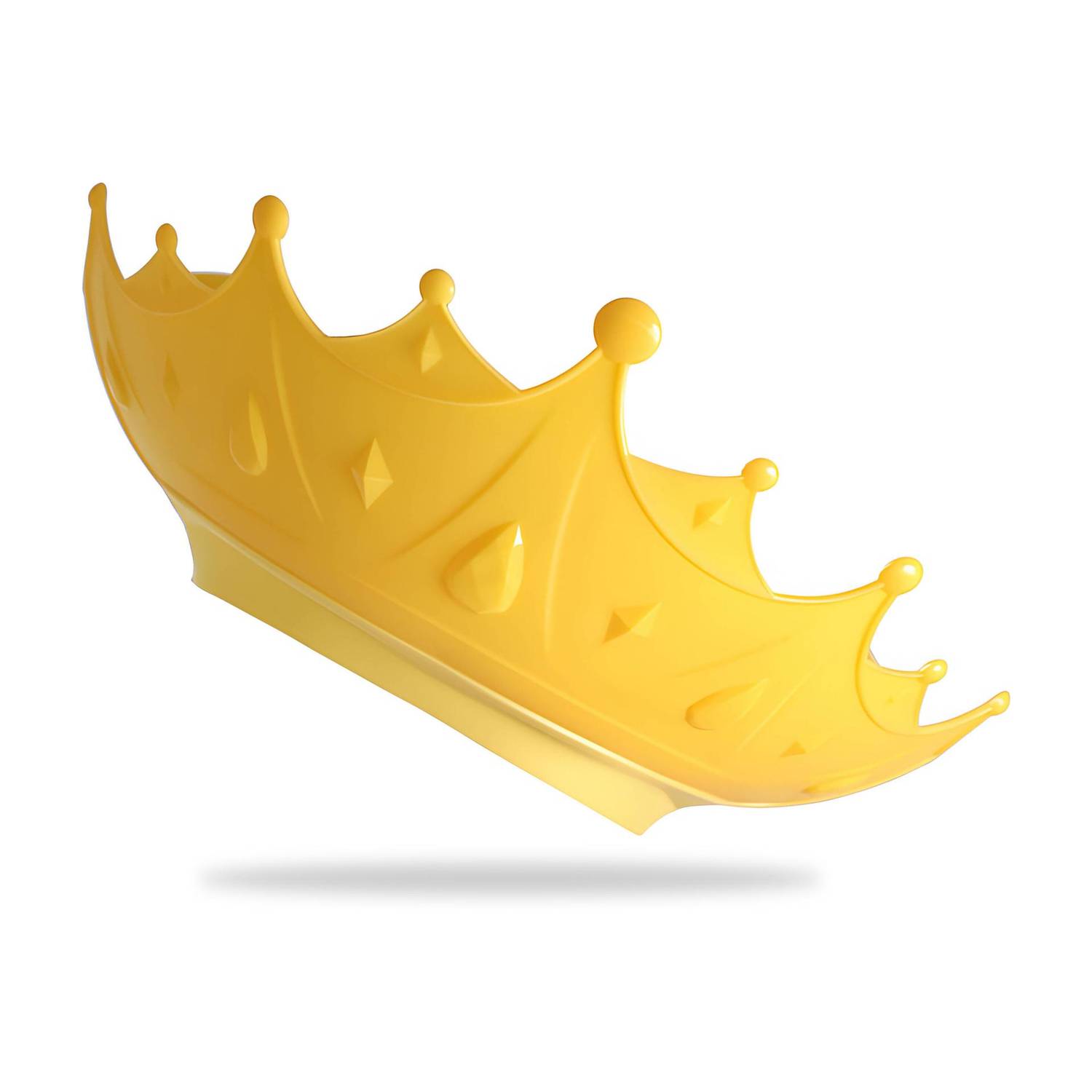 Bembika Baby Shower Cap For Washing Hair Soft Bathing Cap For Eye Protection-CrownYellow