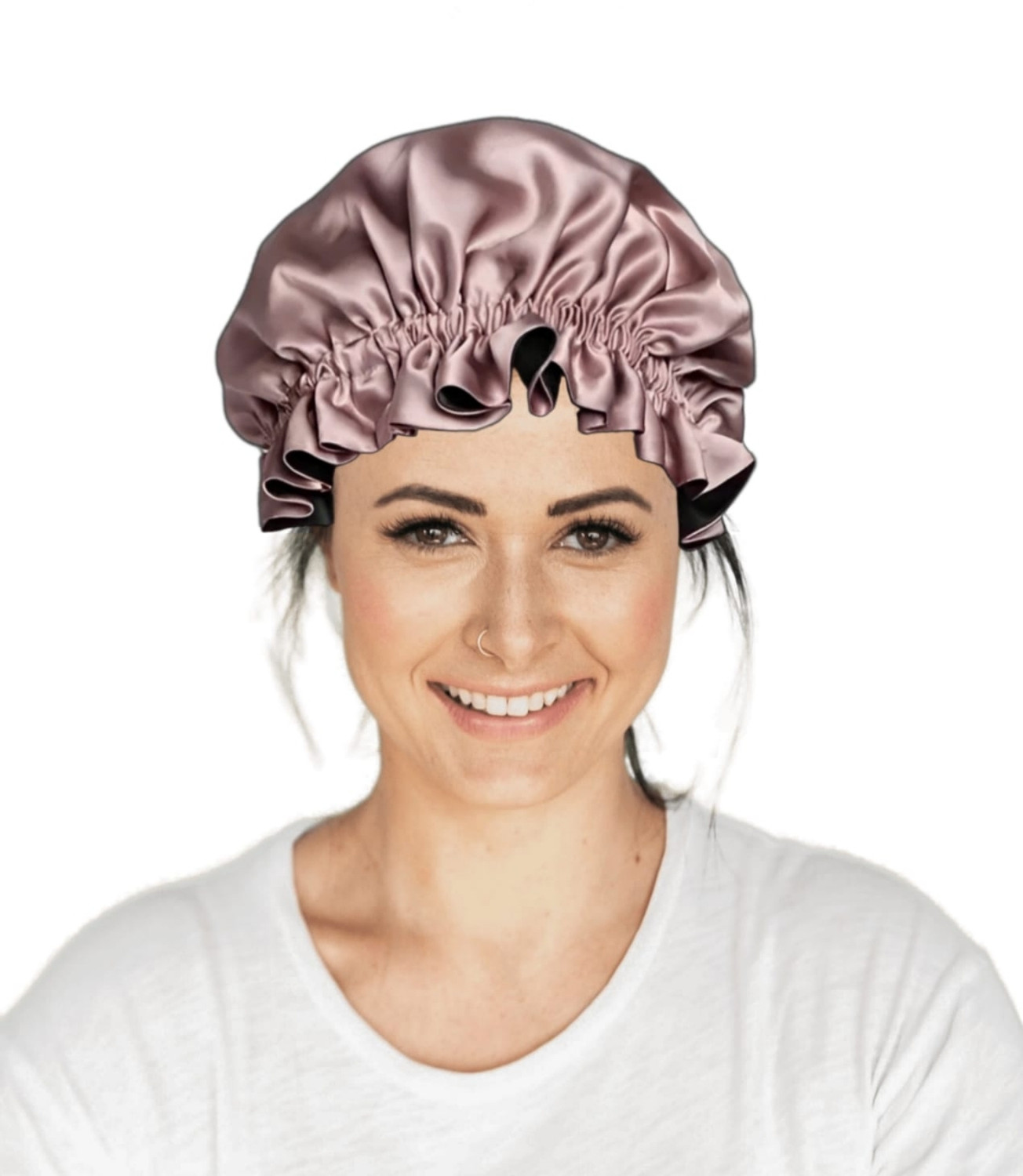 Image of Attune Premium satin silk bonnet for hair with massager