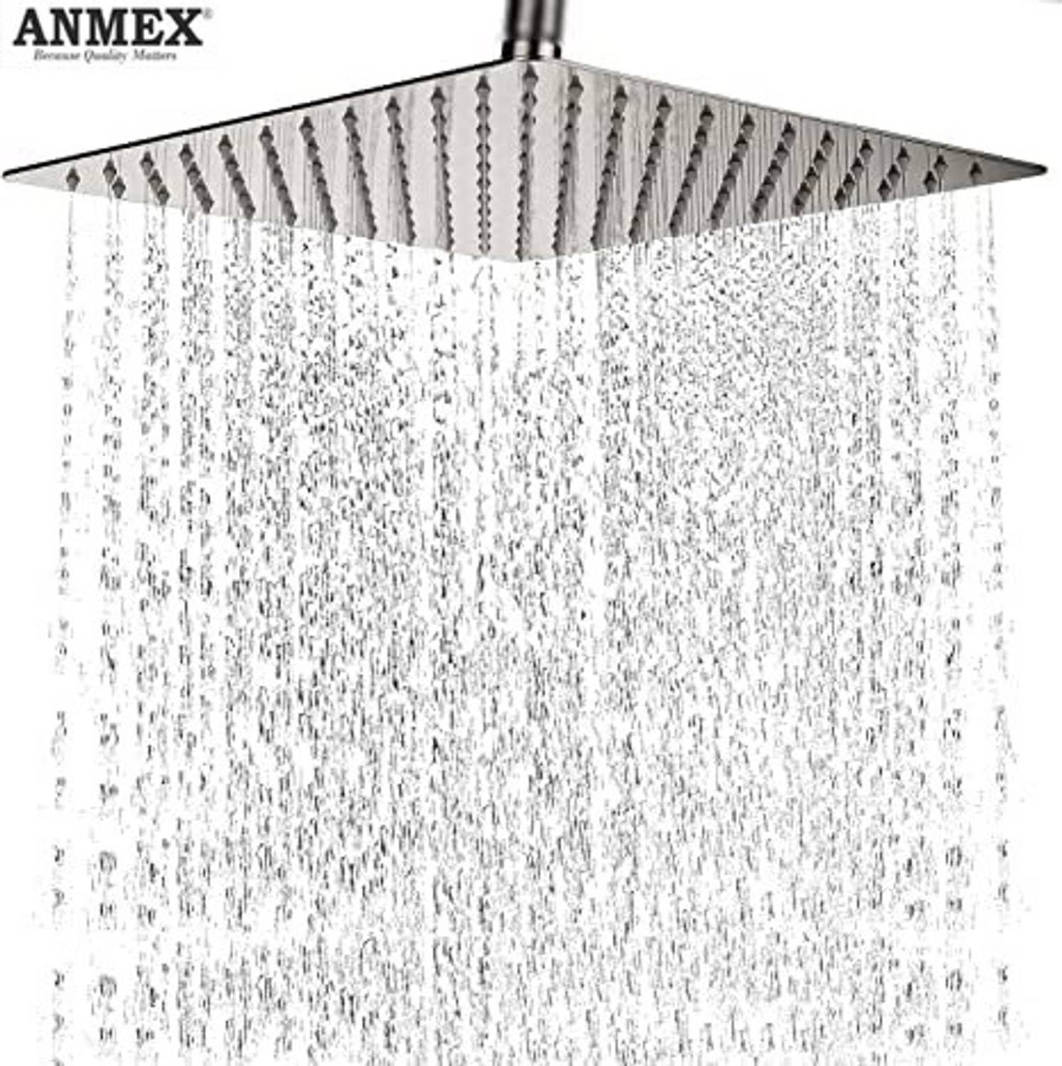 ANMEX UltraSlim 6X6 Rain Stainless Steel Shower without Shower Arm Shower Head