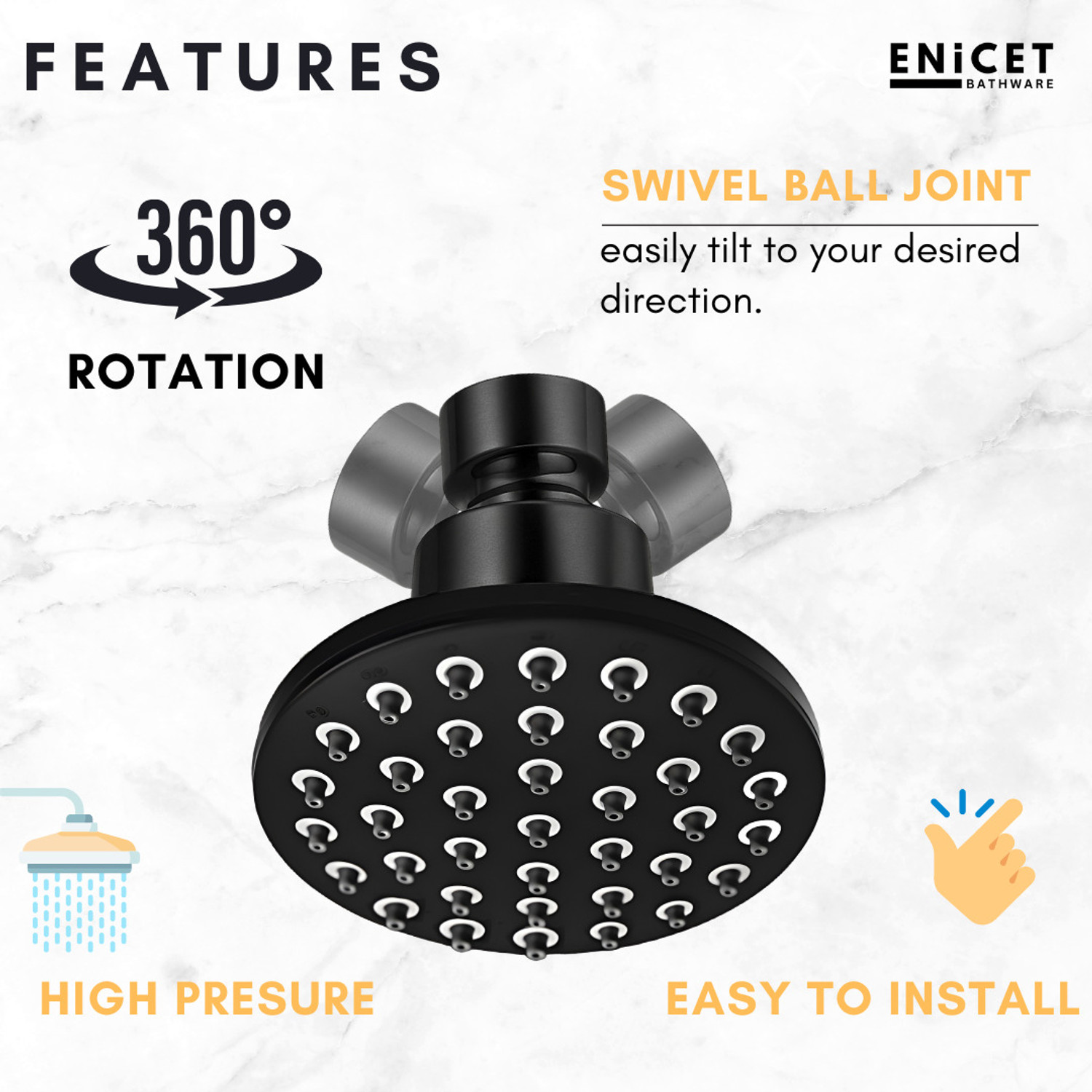 Image of ENICET Round shower Shower Head
