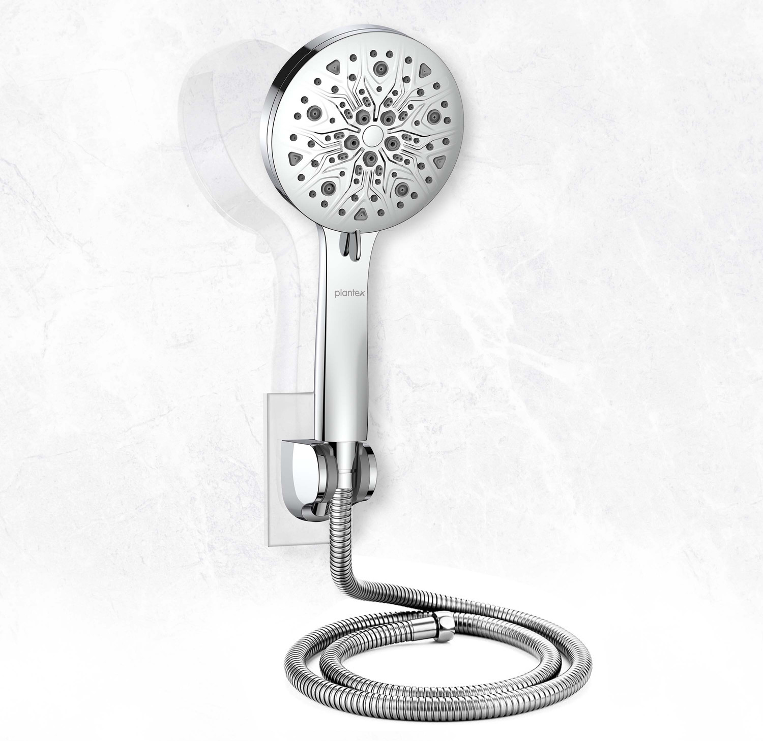 Image of Plantex Hand Shower for Bathroom /5 Inch Round Multi-Function 8 Mode Shower Head Set Shower Head