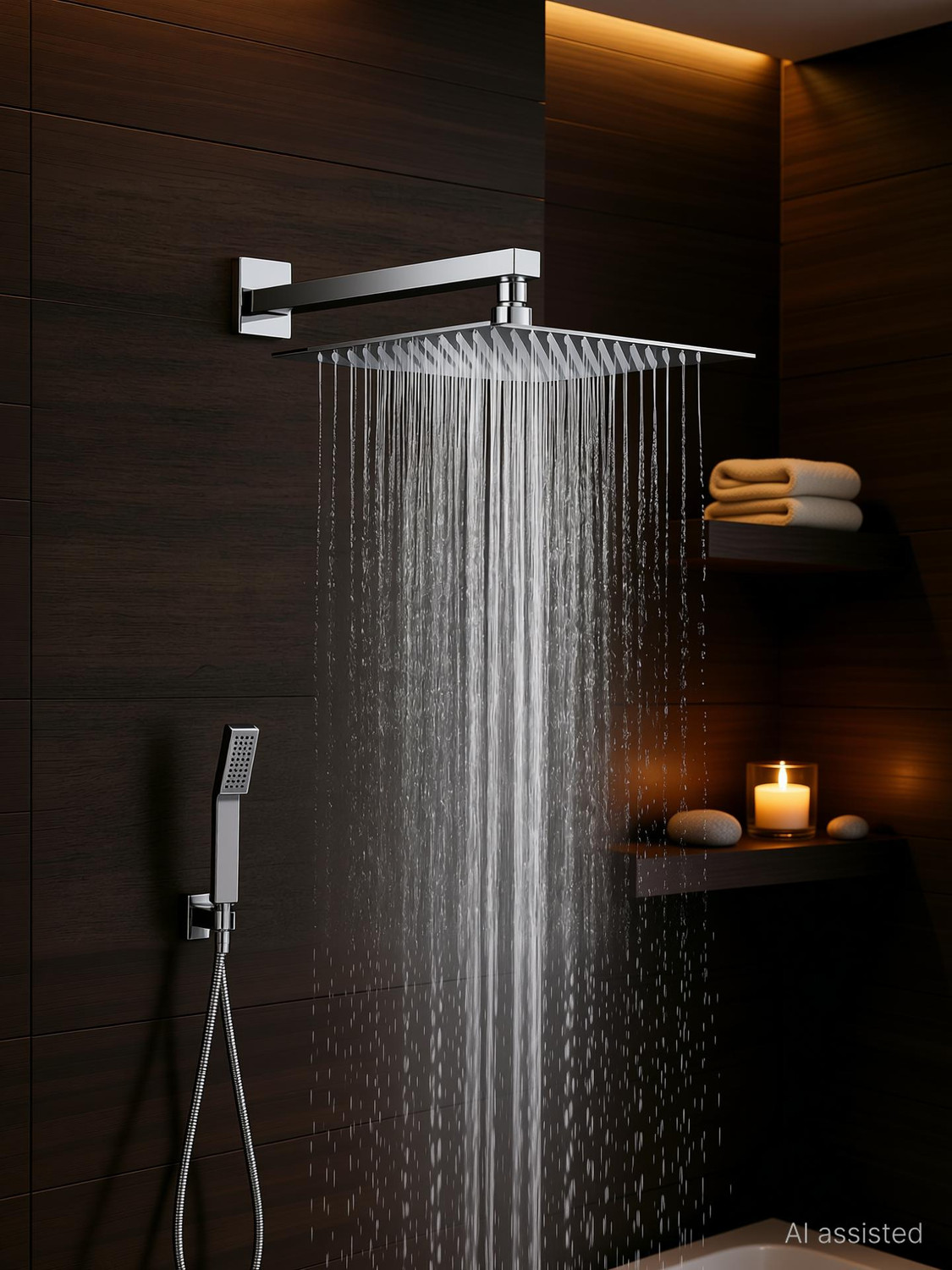 Image of RUHE Stainless Steel 6 Inches Ultra Sleek (Only Showerhead) Shower Head