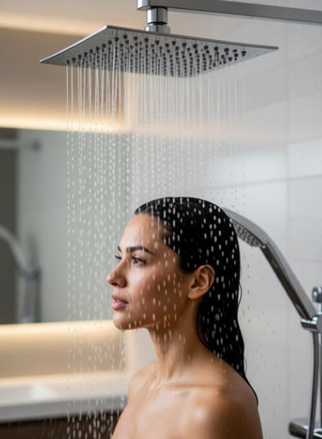 Image of iSTAR 4 inchx 4 inch Premium Quality SS Ultra Slim Square Rain Shower Head Shower Head