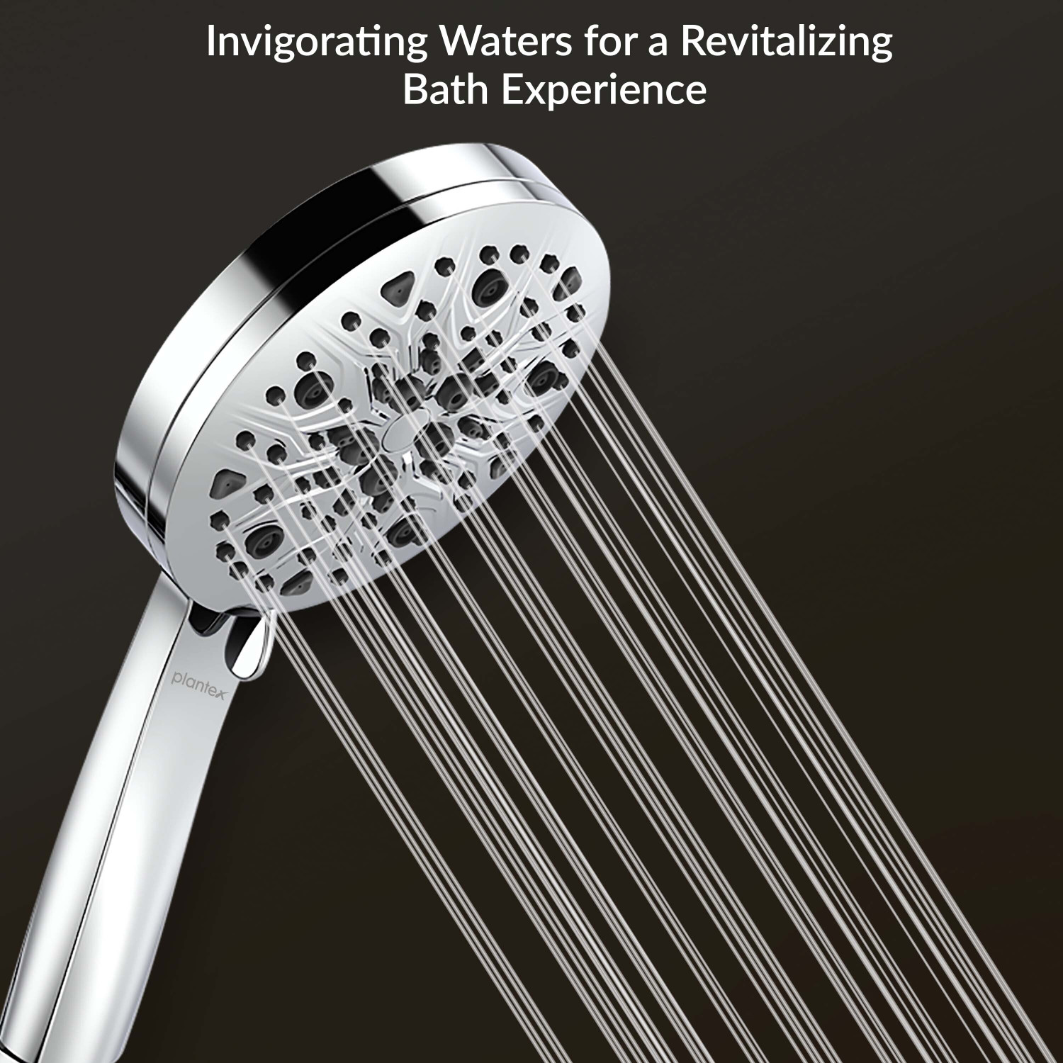 Image of Plantex Hand Shower for Bathroom /5 Inch Round Multi-Function 8 Mode Shower Head Set Shower Head