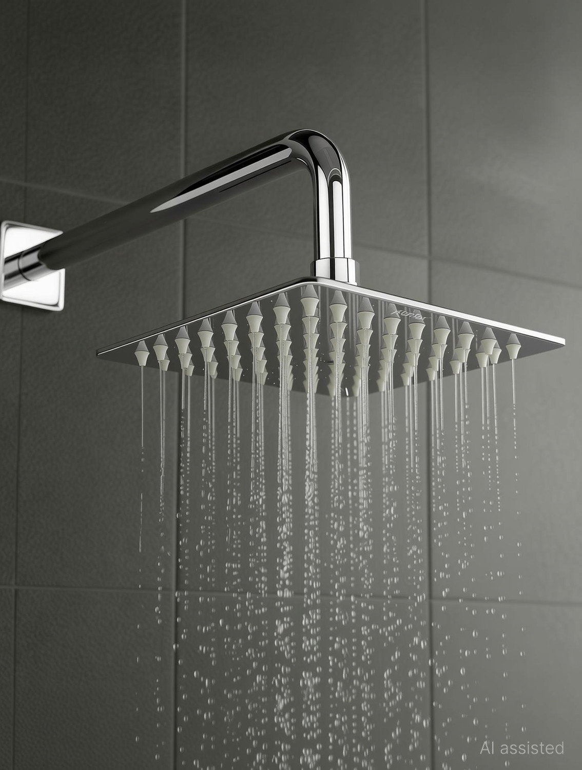 Image of Plantex Stainless Steel Shower Head for Bathroom /Rain Shower Head /Shower-(6x6 In) Shower Head