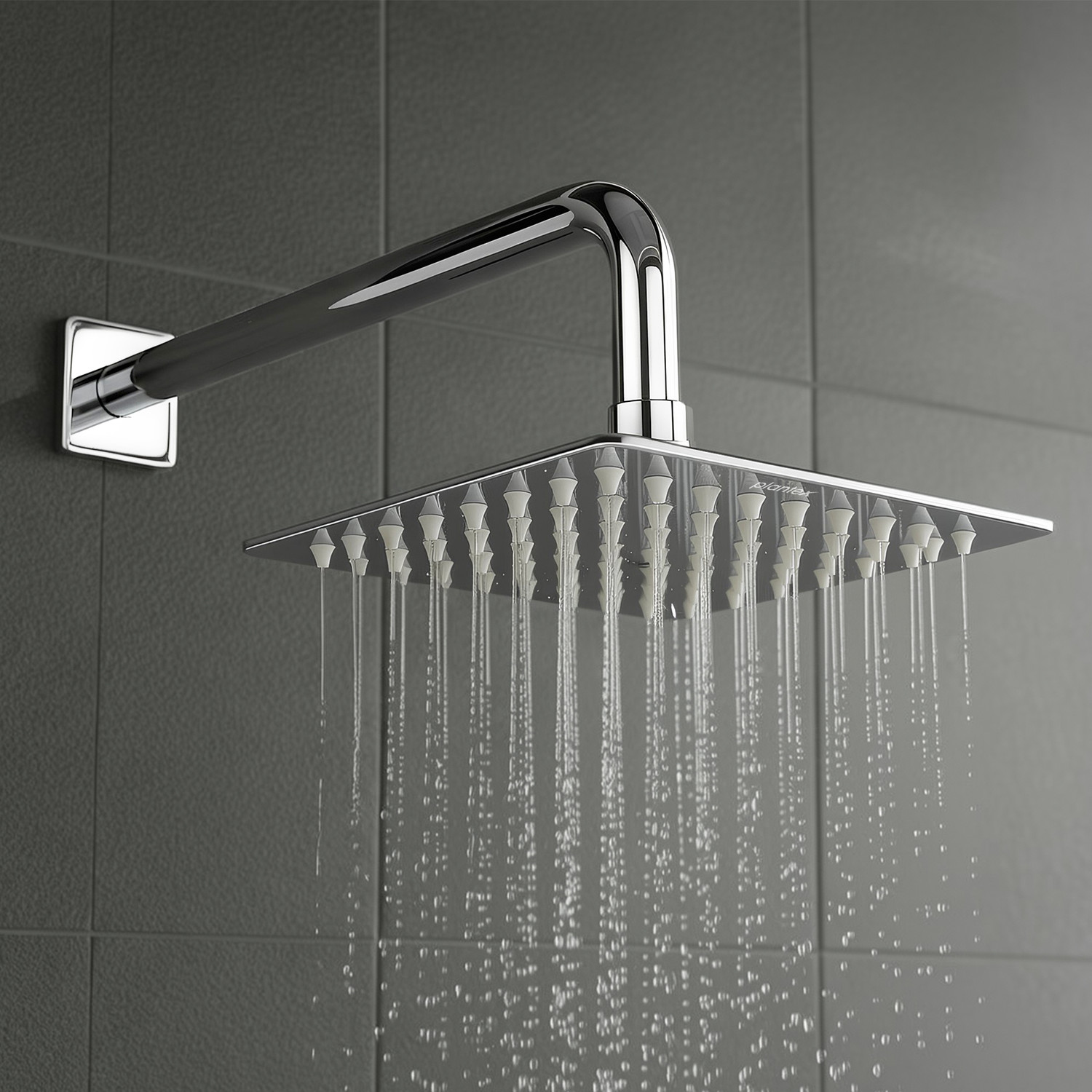 Image of Plantex Stainless Steel Shower Head for Bathroom /Rain Shower Head /Shower-(6x6 In) Shower Head