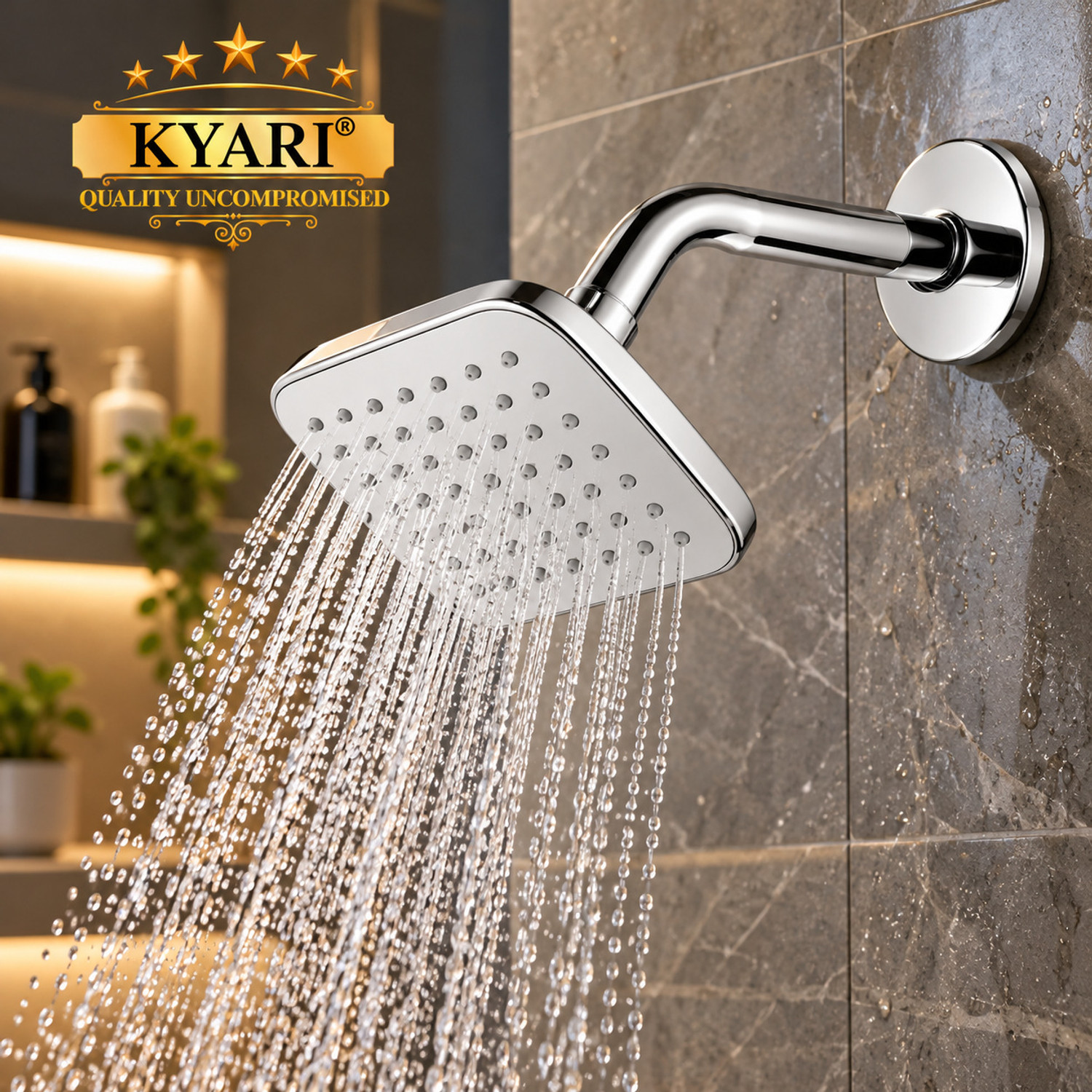 Image of Kyari - 4X4 Galaxy High Pressure Shower With Arm Shower Complete Set Fixed Mount