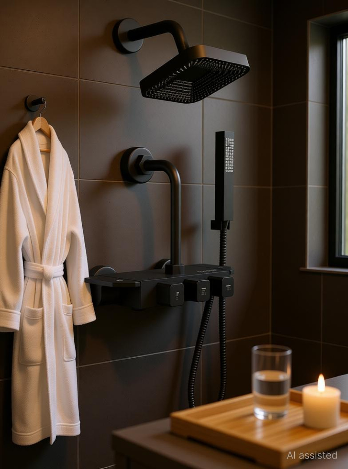 Image of ENICET 3 in 1 Wall Mixer for Bathroom with Overhead & Hand Shower, Heavy Metal Build, 190mm L Bend Provision, Hot & Cold Mixer Tap, Wall Mixer for bathroom,
