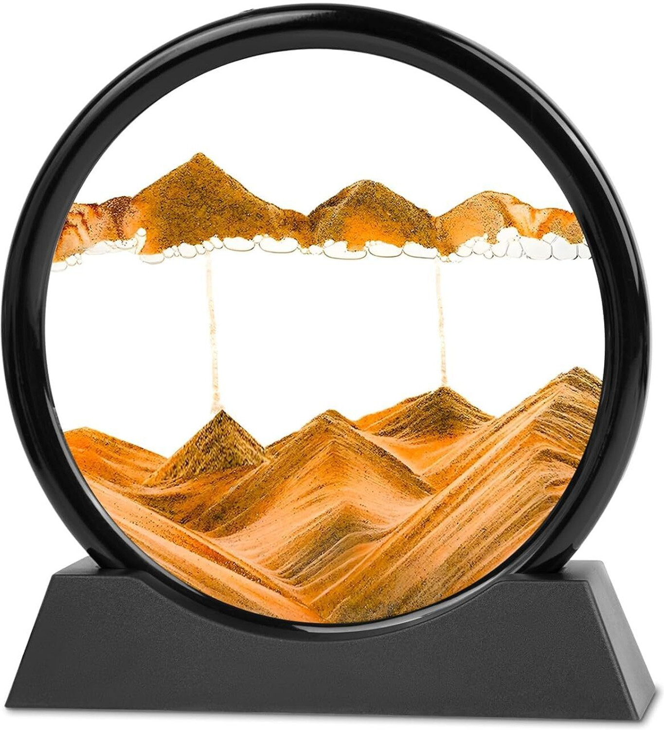 Image of Radhesales Moving Sand Art Picture Frame - 3D Liquid Motion Sandscape Painting. Decorative Showpiece - 10 cm