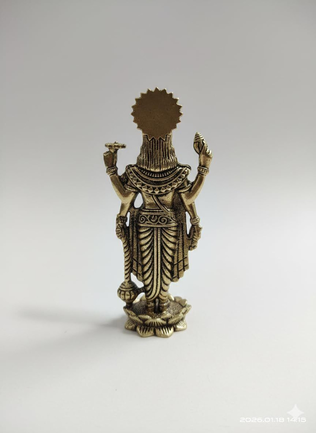 Image of kingsman Lord Vishnu murti idol statue featuring God Vishnu , perfect for mandir Decorative Showpiece - 8 cm