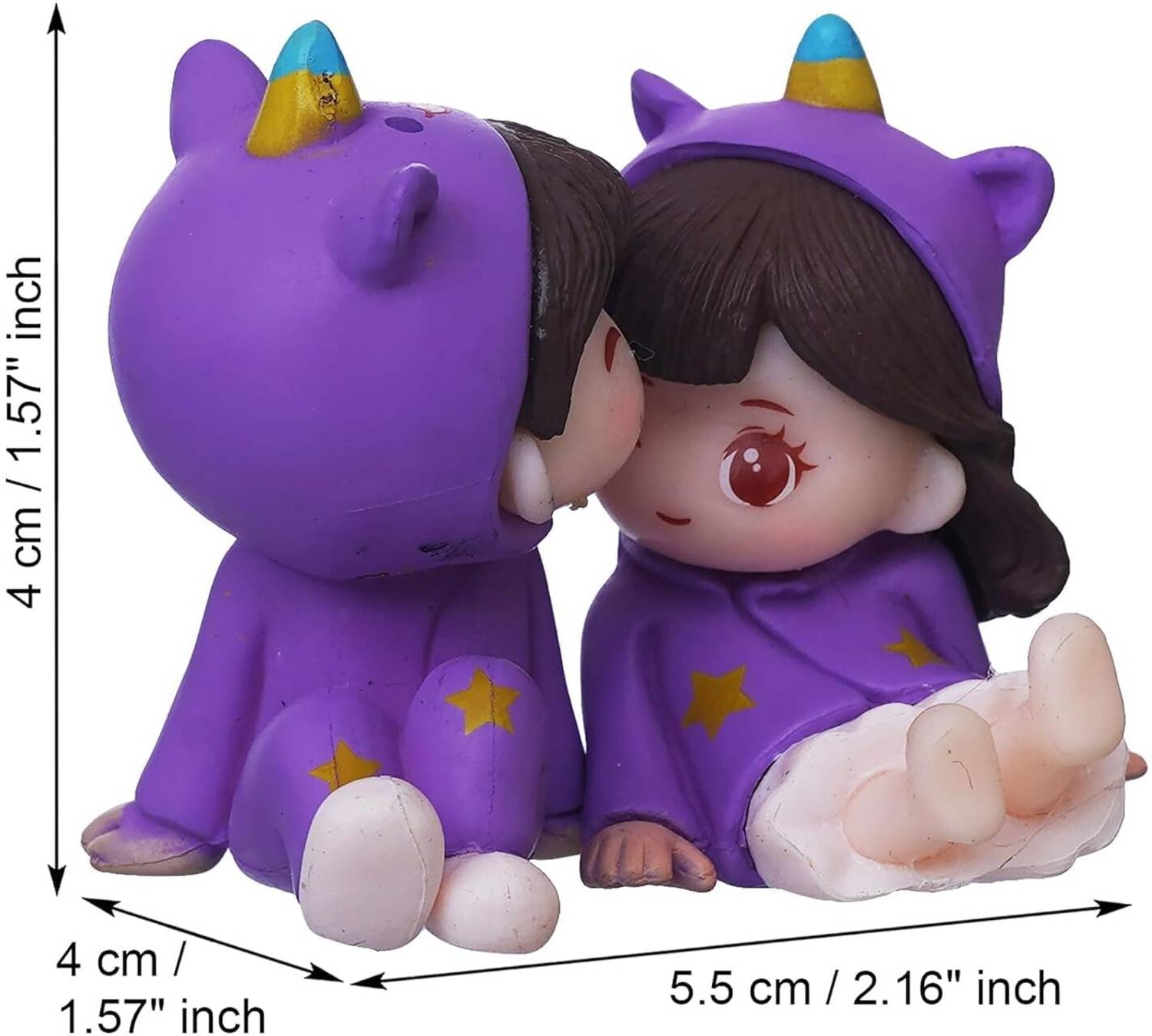 Shivdhara Craft 2 Couple Miniature Figurine 5cm Pack of 2 - Image 4