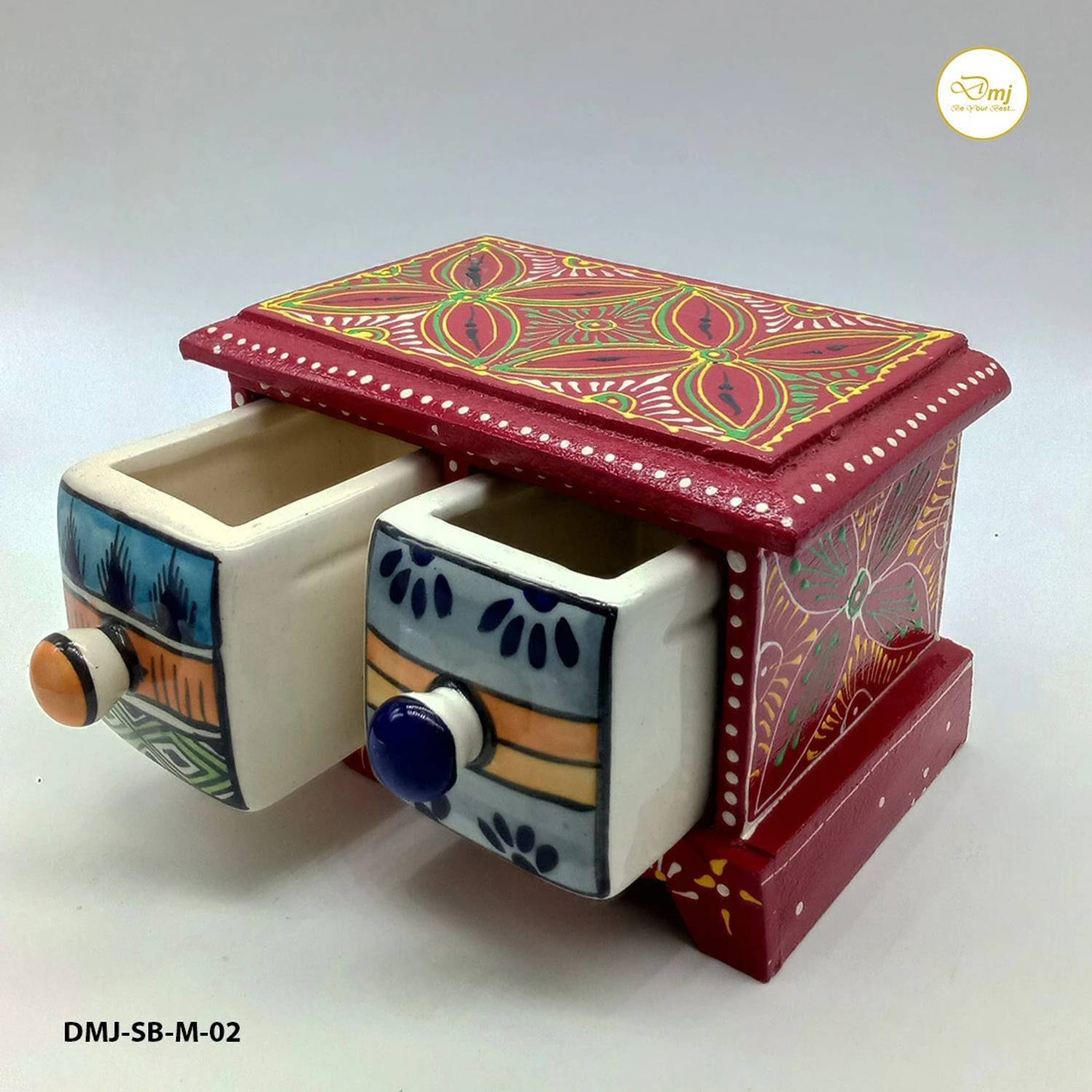 Diwam handicrafts hand painted ceramic drawer box, Decorative Sho
