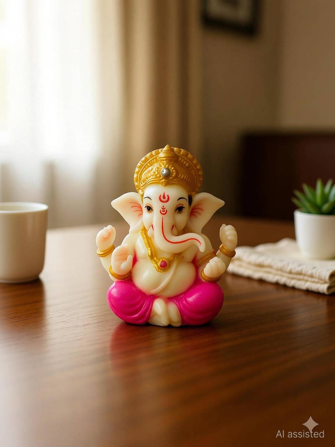 WearCraftJPR 1220 - Small Ganesh Ji Decorative Showpiece - 7 cm