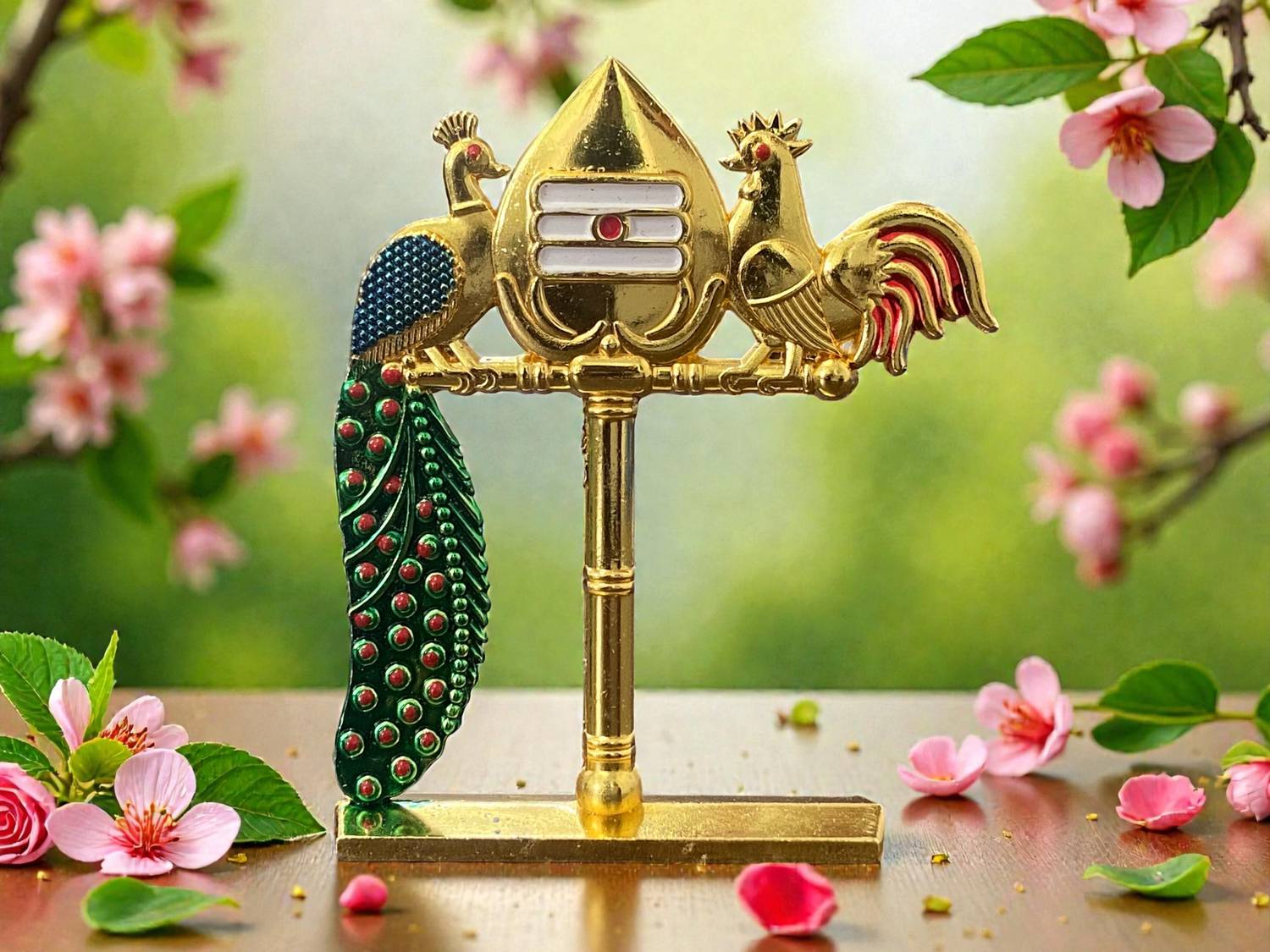 ASTRAMART God Seval Murugar Mayil Vel for car dashboard Decorative Showpiece  -  8 cm