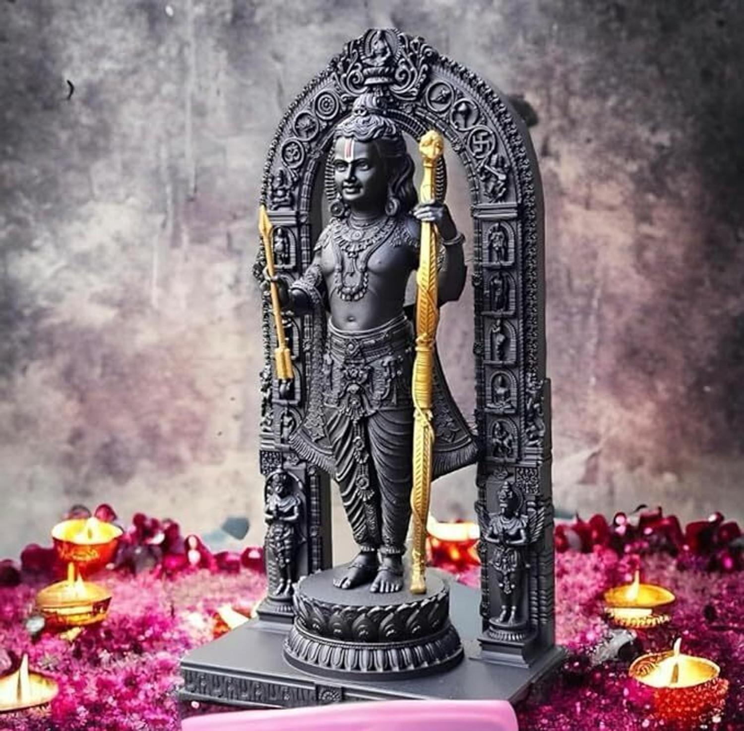 Image of yogi Shree Ram Lalla Ayodhya Murti For Home Decor & Mandir Decorative Showpiece - 15 cm