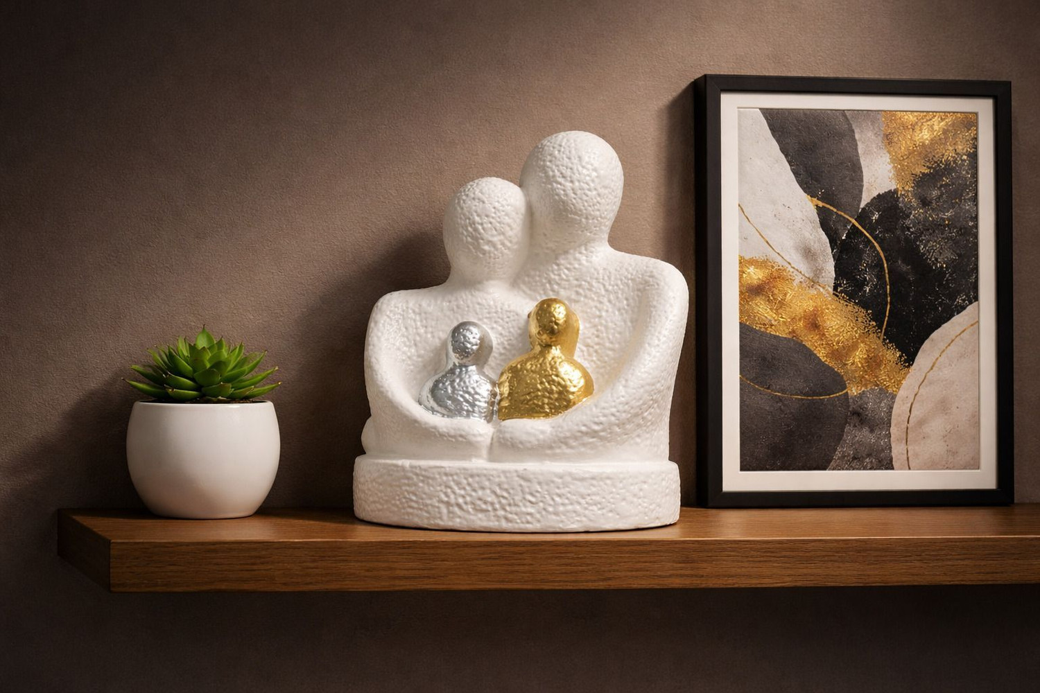 Image of aabco Ceramic Baby Couple Figurine Home Decor Romantic Gift Showpiece for Bedroom Decorative Showpiece - 12.7 cm