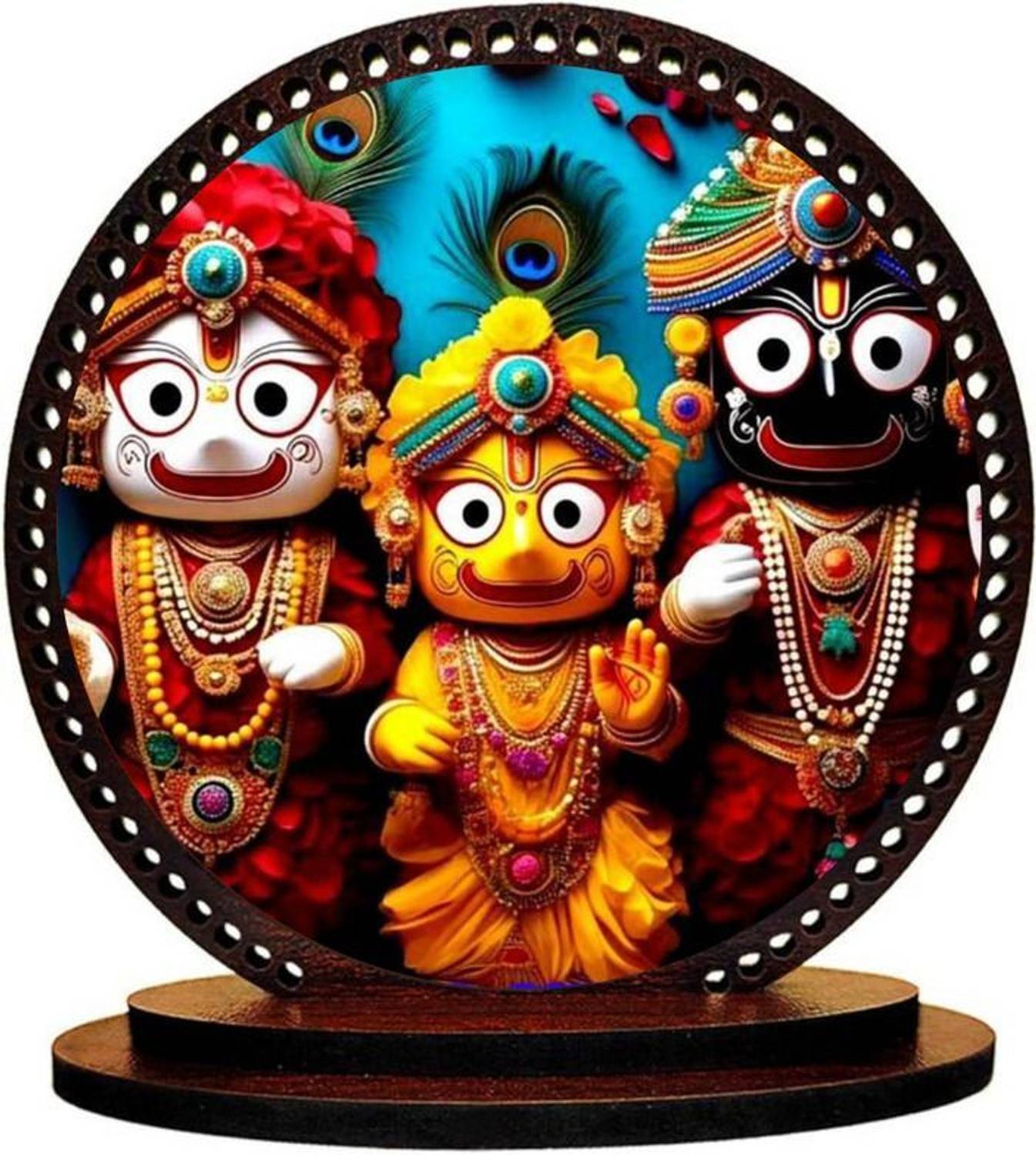 Anishka Lord Jagannath ji Idol for car Dashboard & Home Decorative Showpiece - 7.62 cm