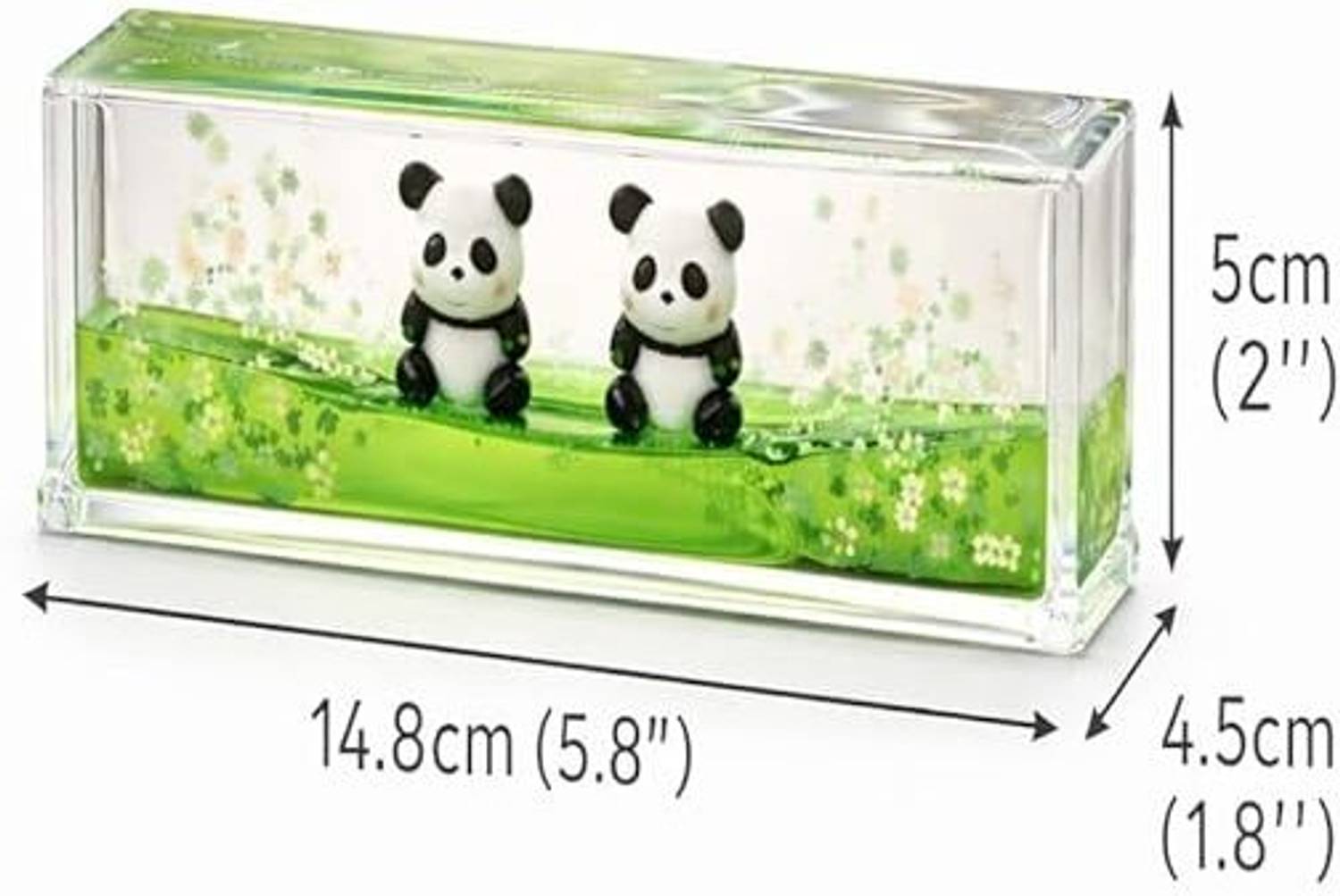 MSVTRADESS Panda Liquid Paperweight 5cm Green - Image 2