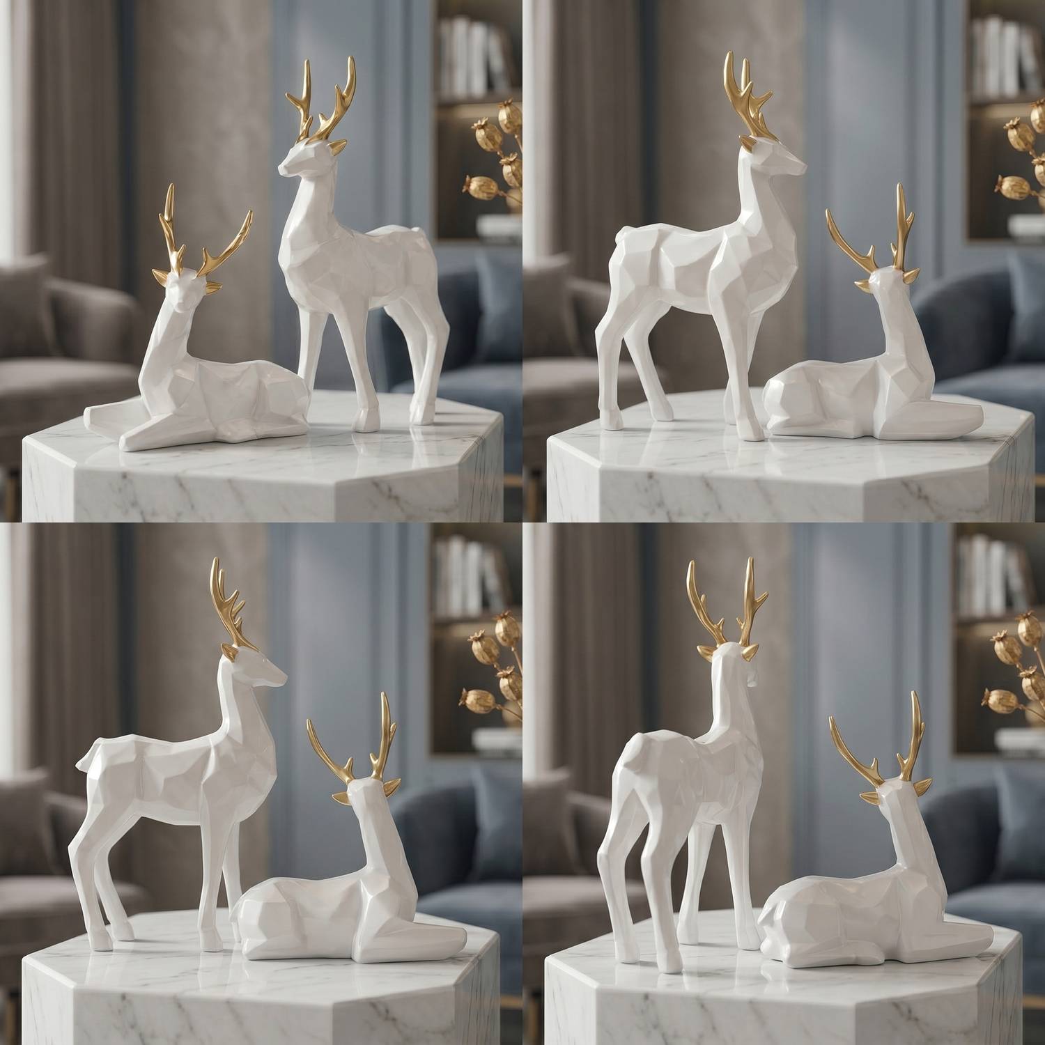 Flipkart Luxury Reindeer Deer Showpiece Set of 2 Pack of 2 - Image 4
