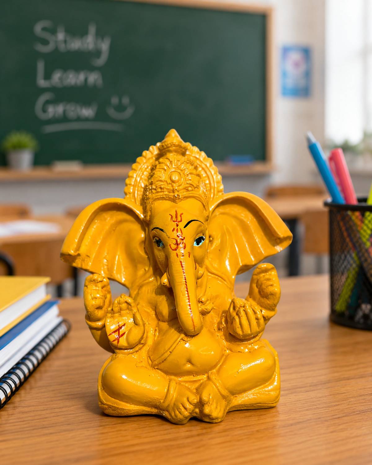 Livzo Ganesha Golden 01 Decorative Showpiece  -  12 cm